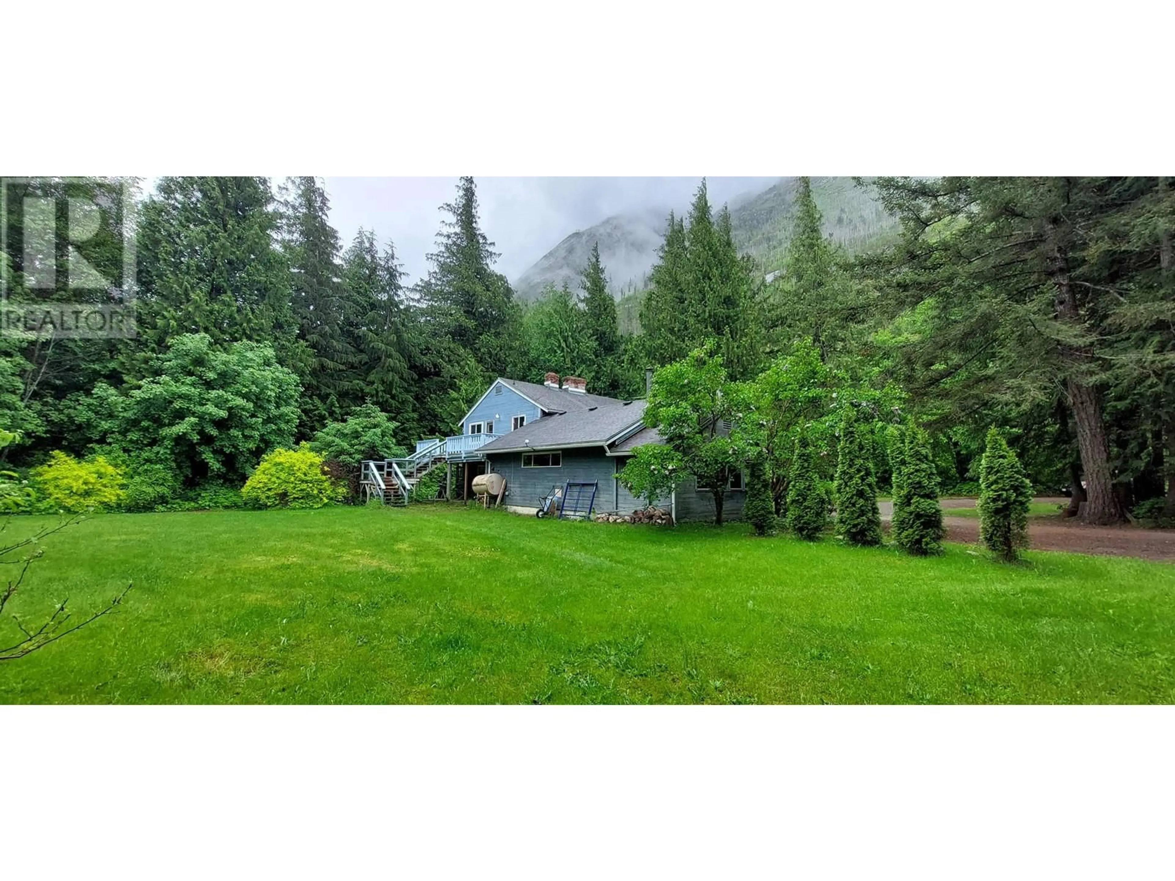 A pic from outside/outdoor area/front of a property/back of a property/a pic from drone, mountain view for 1290 MACKENZIE 20 HIGHWAY, Bella Coola British Columbia V0T1C0