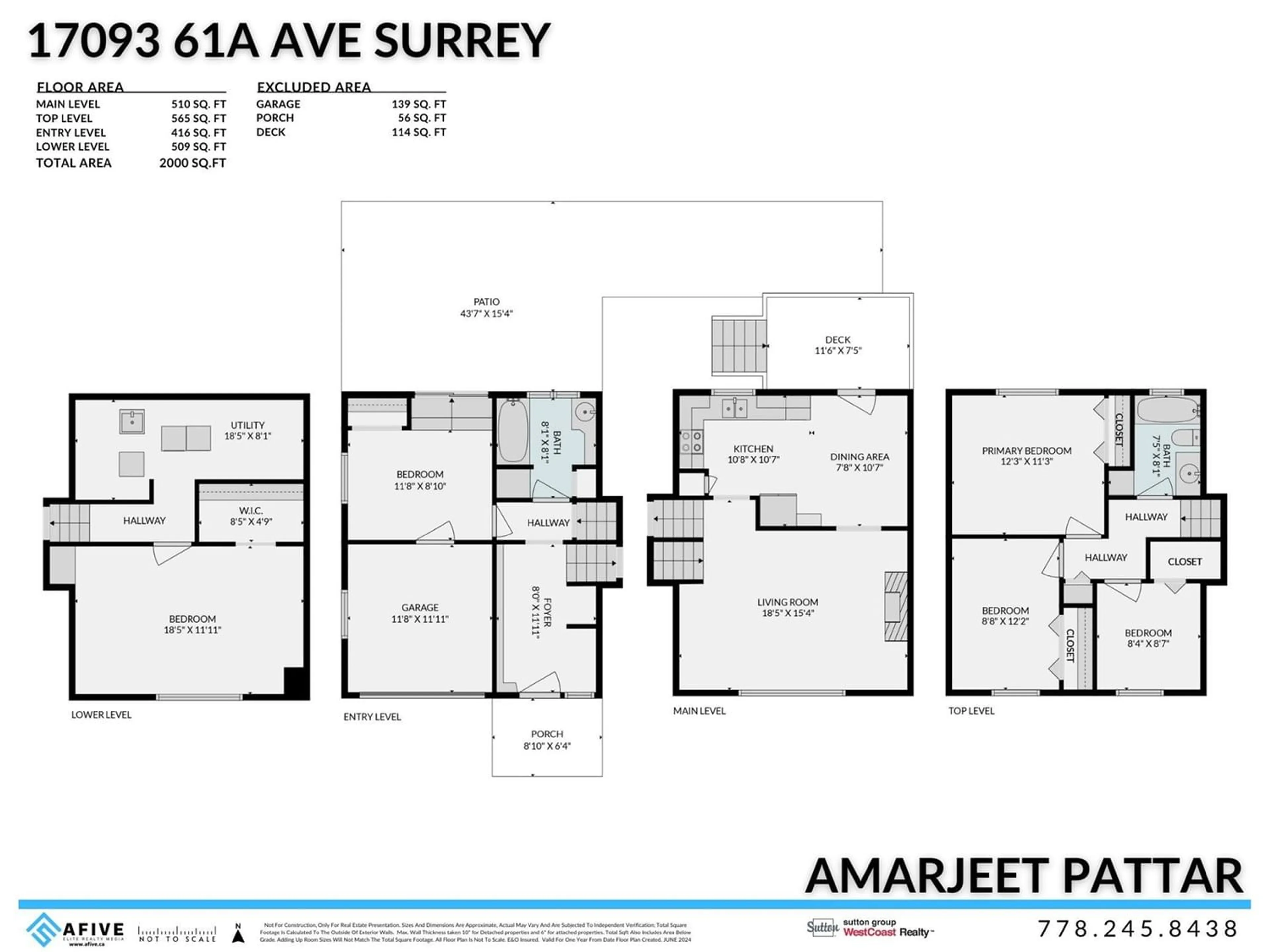 Floor plan for 17093 61A AVENUE, Surrey British Columbia V3S5P5