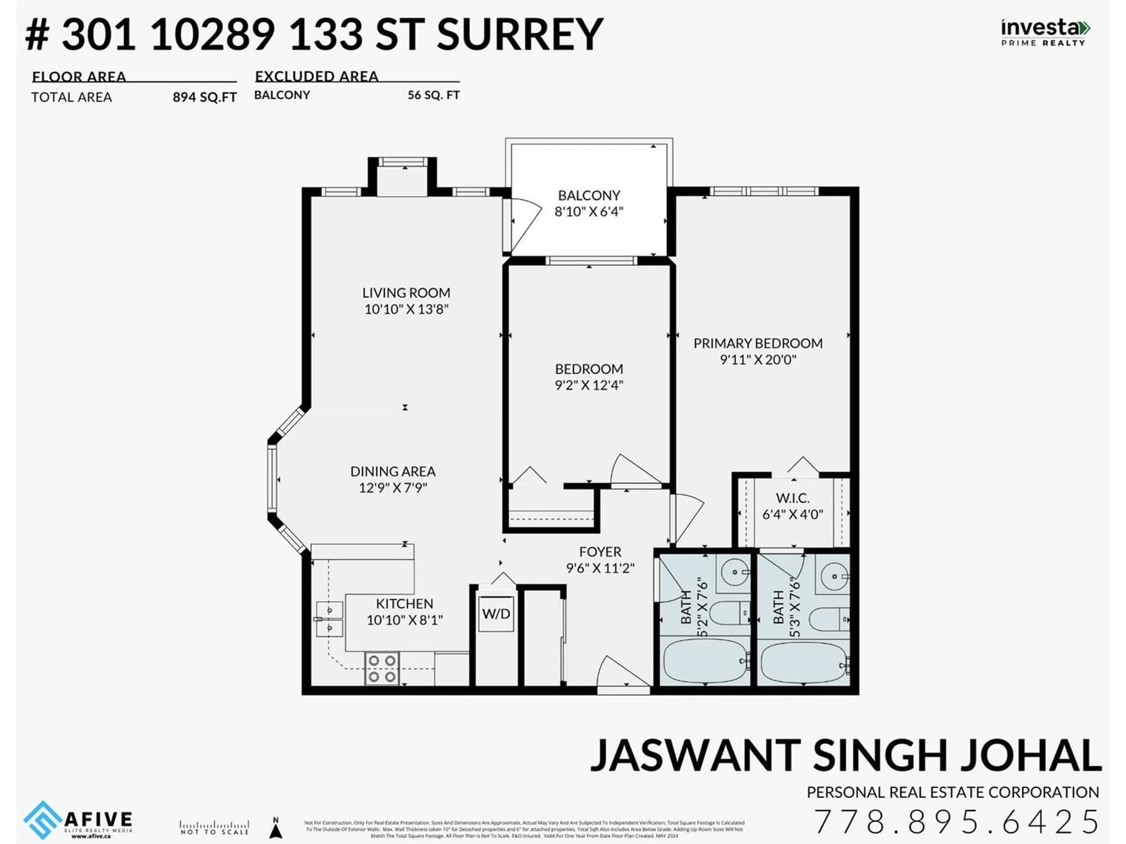 Floor plan for 301 10289 133 STREET, Surrey British Columbia V3T0B1