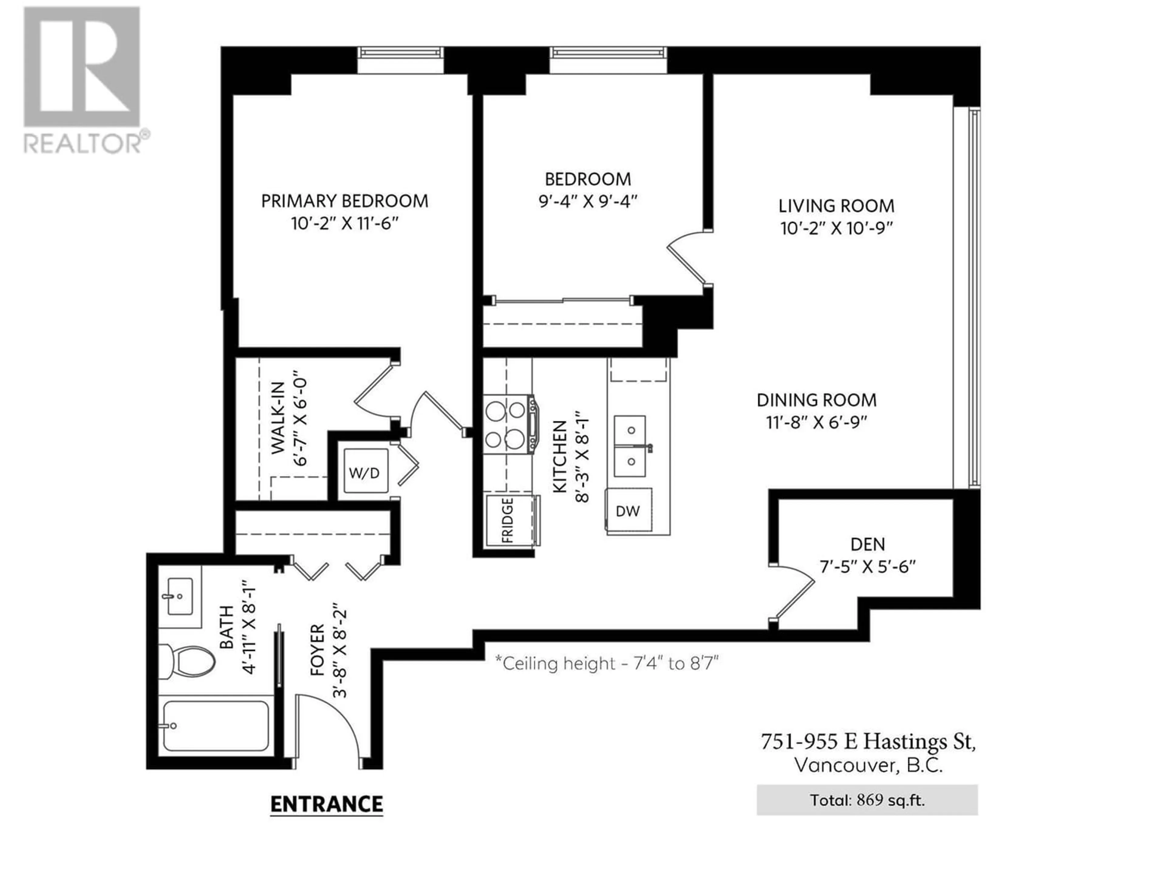 Floor plan for 751 955 E HASTINGS STREET, Vancouver British Columbia V6A0G8