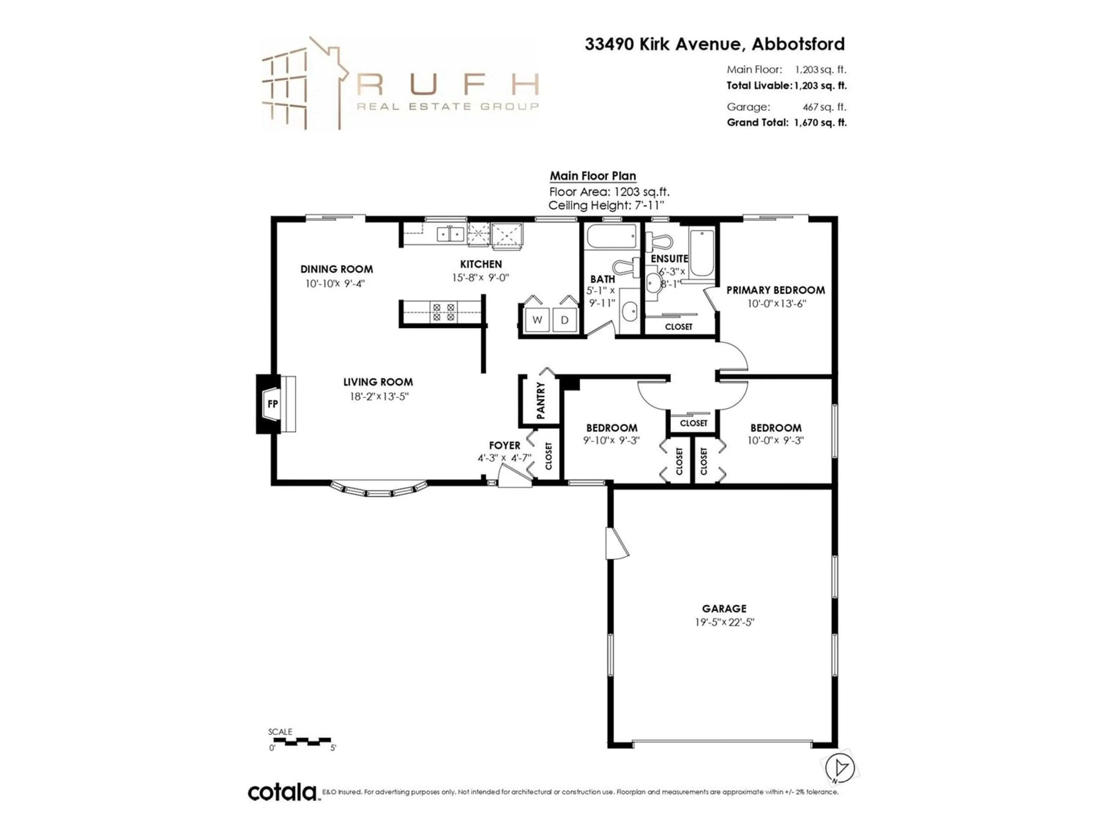 Floor plan for 33490 KIRK AVENUE, Abbotsford British Columbia V2S5Y9