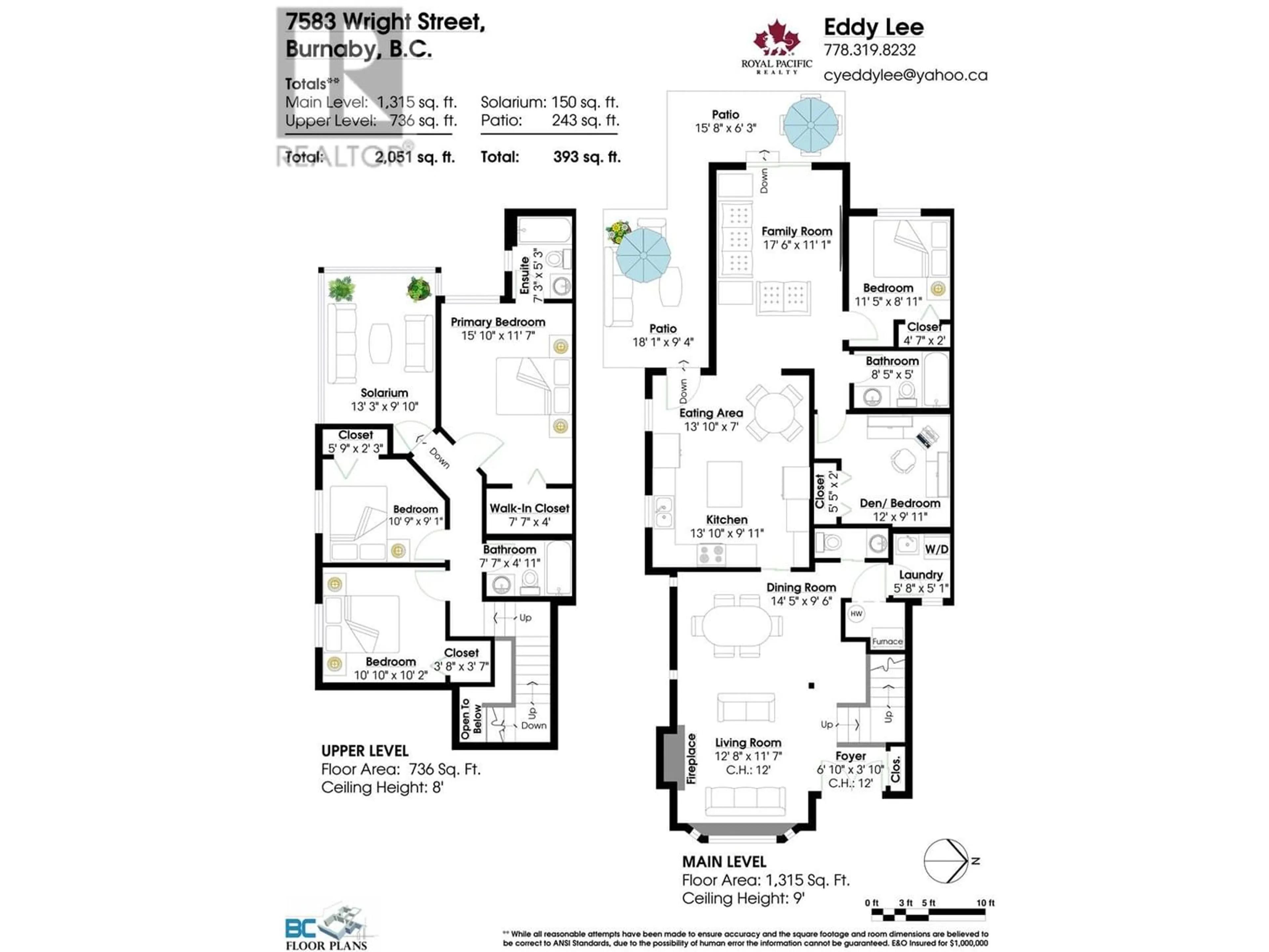 Floor plan for 7583 WRIGHT STREET, Burnaby British Columbia V3N3W8