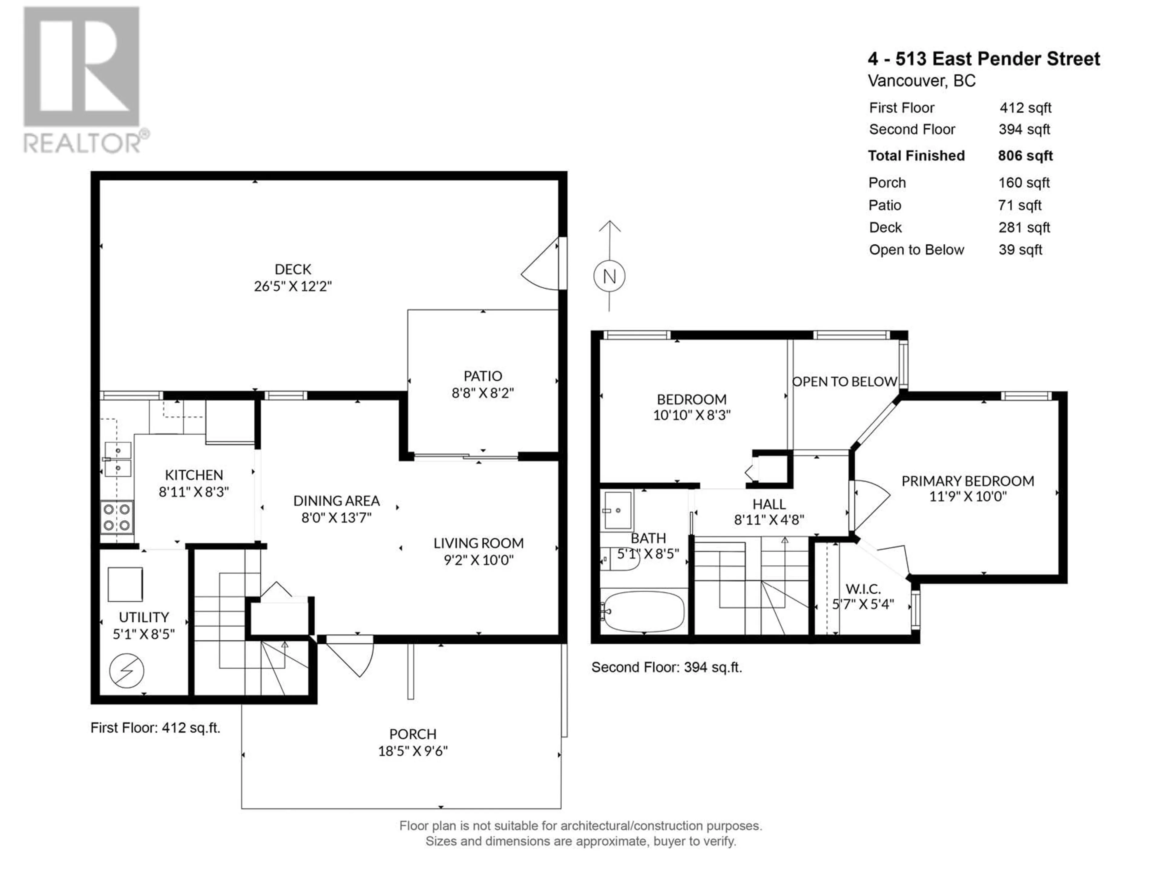 Floor plan for 4 513 E PENDER STREET, Vancouver British Columbia V6A1V3