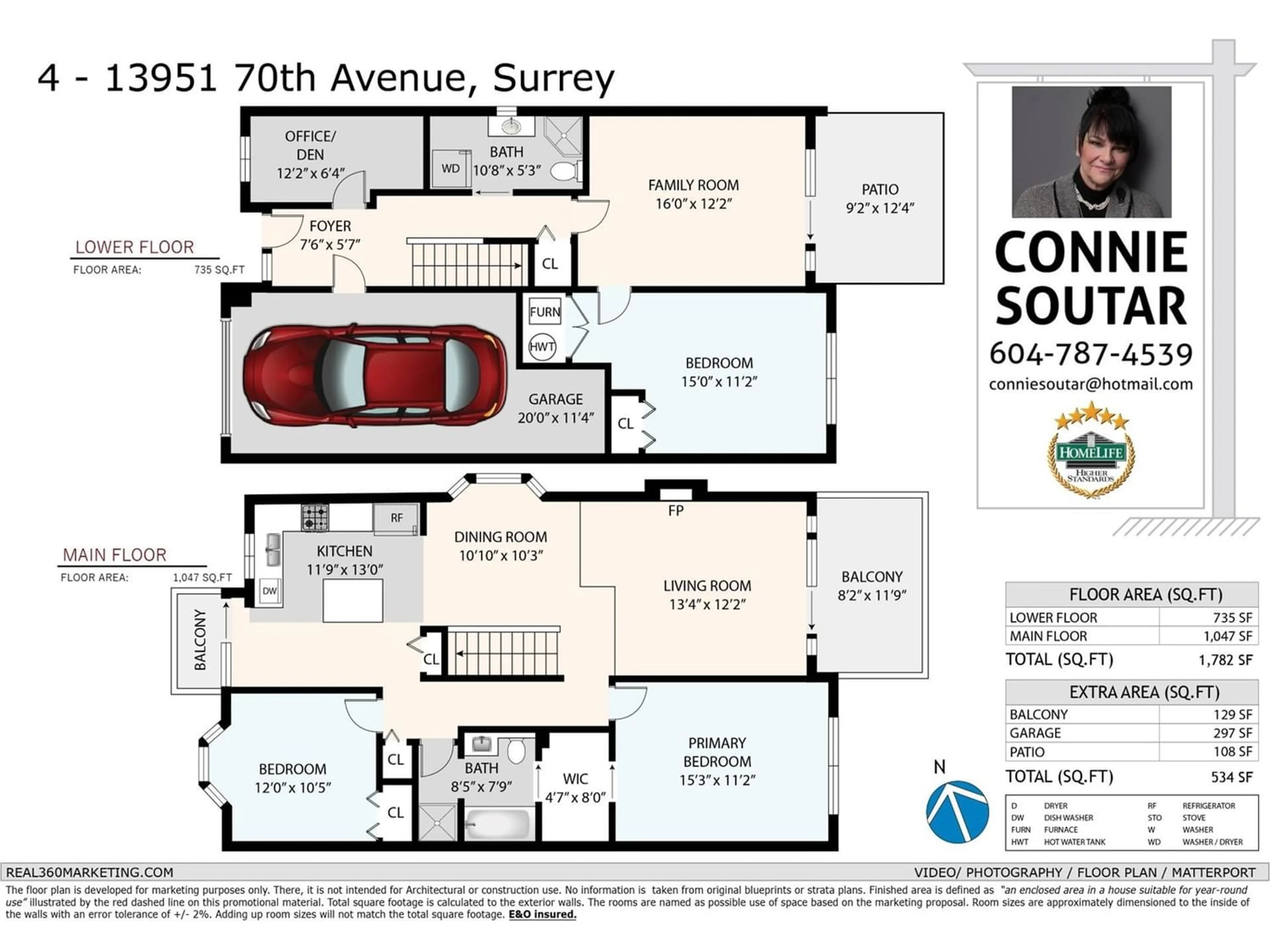 Floor plan for 4 13951 70 AVENUE, Surrey British Columbia V3W0A3