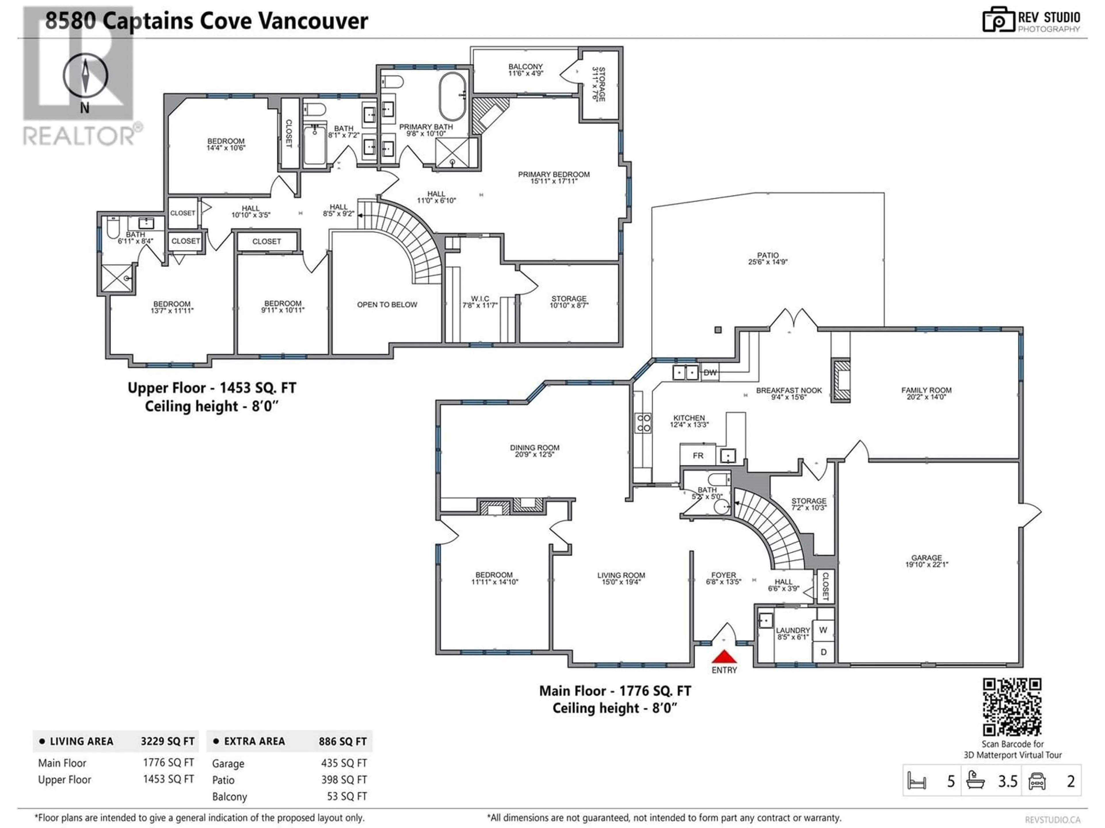 Floor plan for 8580 CAPTAINS COVE, Vancouver British Columbia V6P6S1
