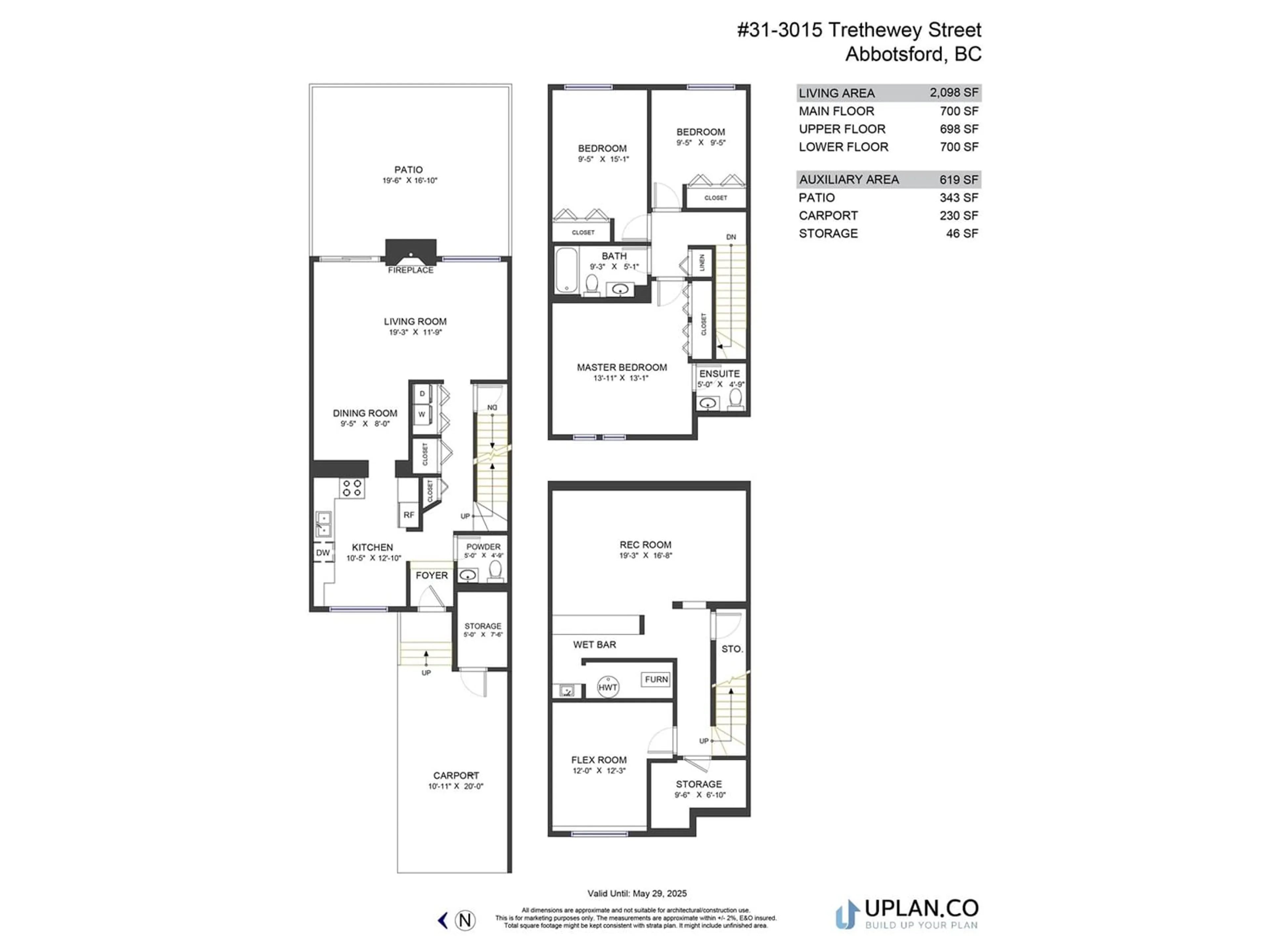 Floor plan for 31 3015 TRETHEWEY STREET, Abbotsford British Columbia V2T3R4