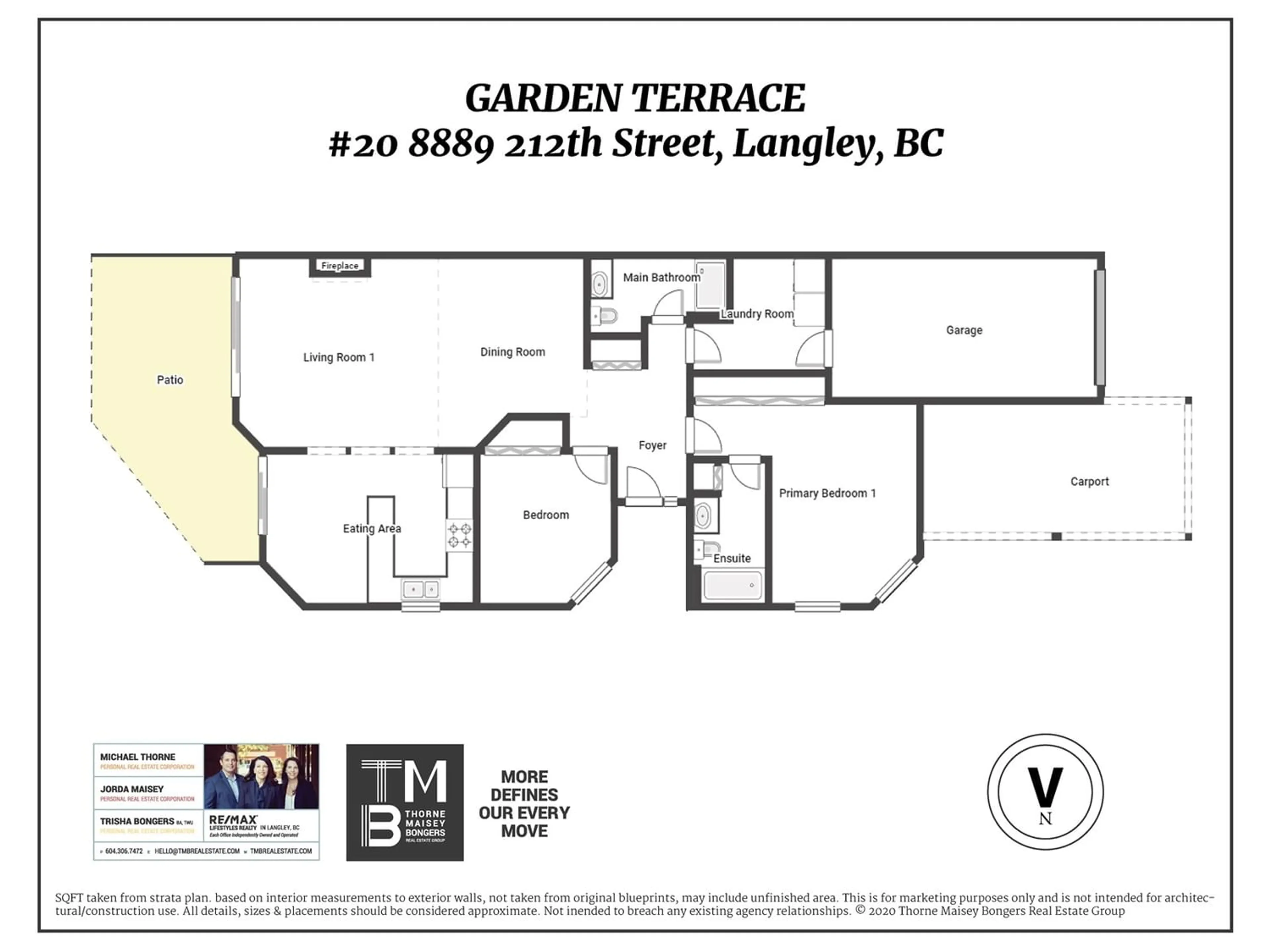 Floor plan for 20 8889 212TH STREET, Langley British Columbia V1M2E6