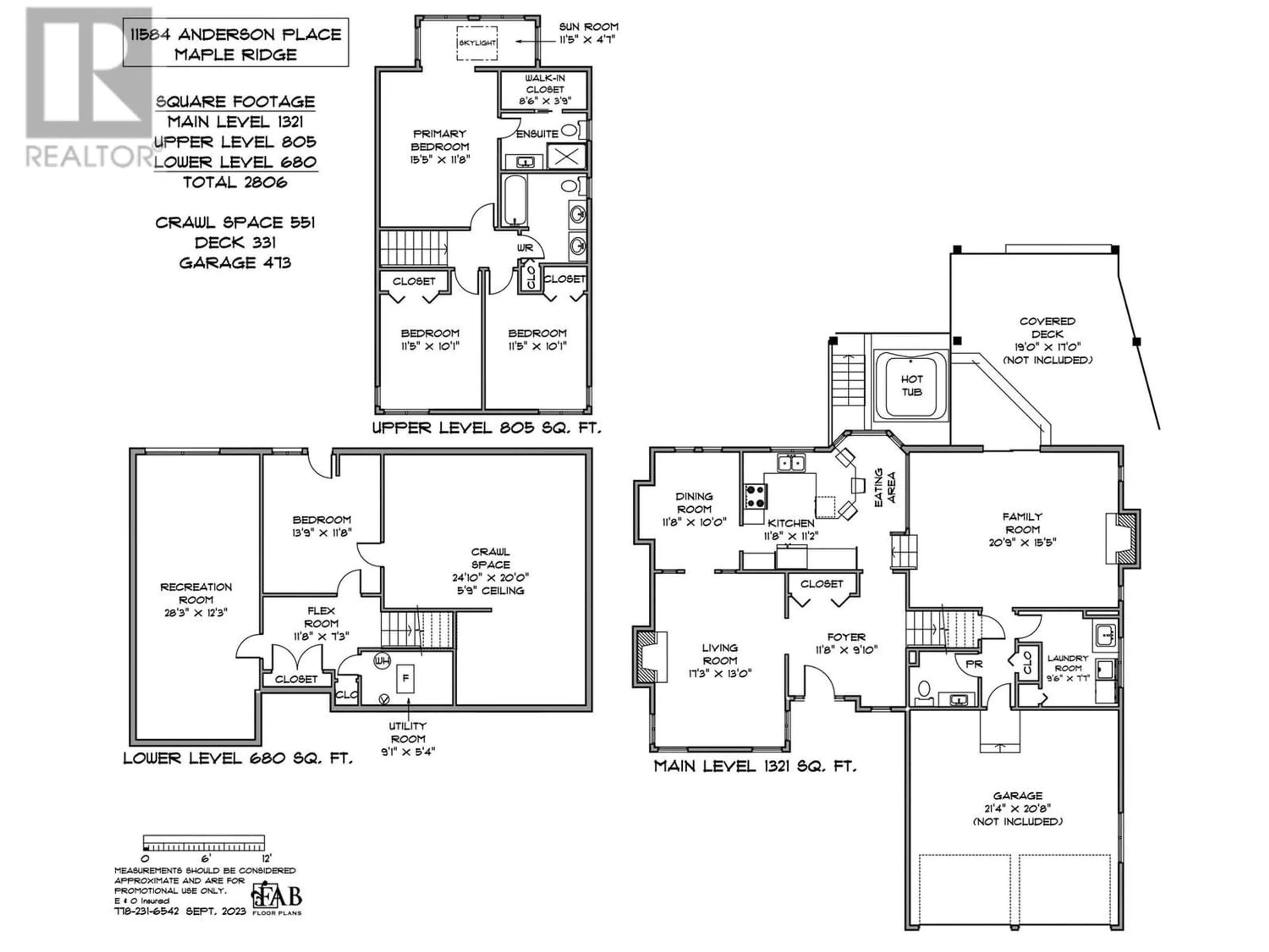 Floor plan for 11584 ANDERSON PLACE, Maple Ridge British Columbia V2X8N3