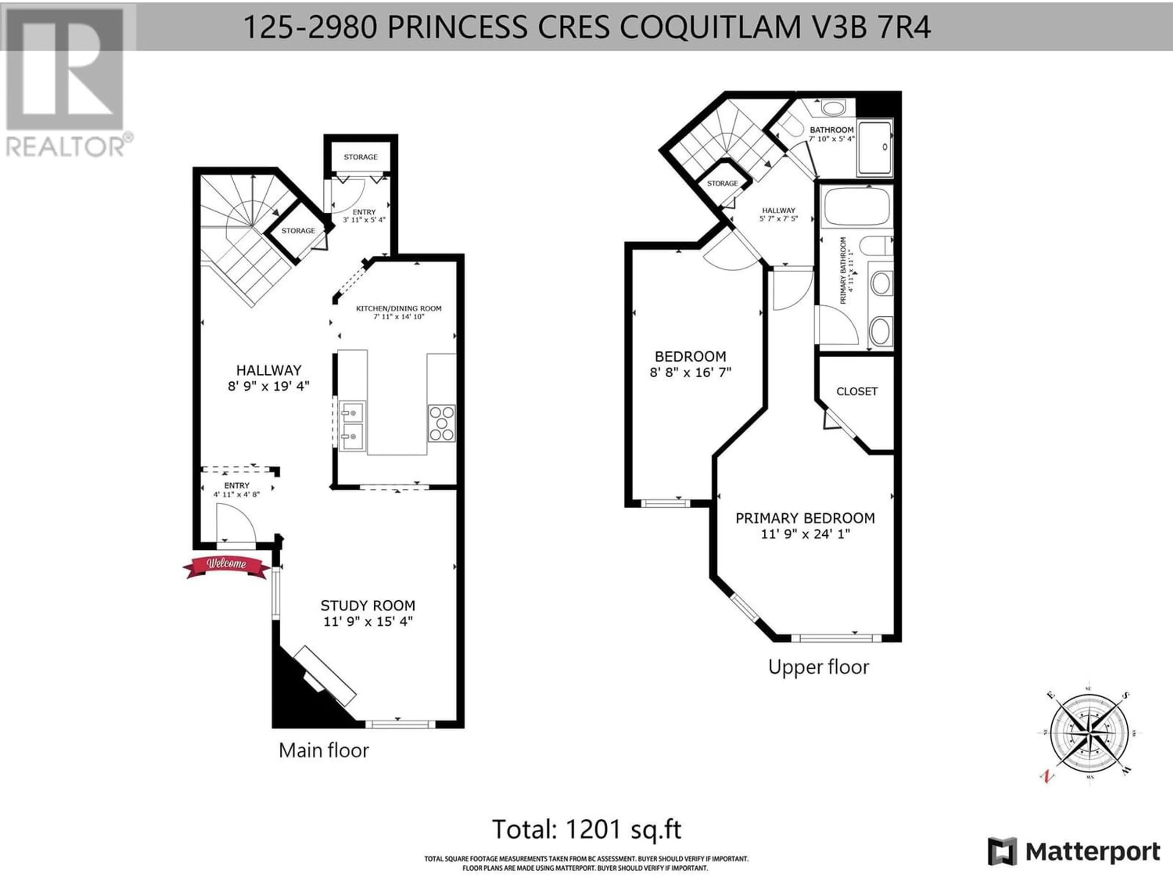 Floor plan for 125 2980 PRINCESS CRESCENT, Coquitlam British Columbia V3B7R4