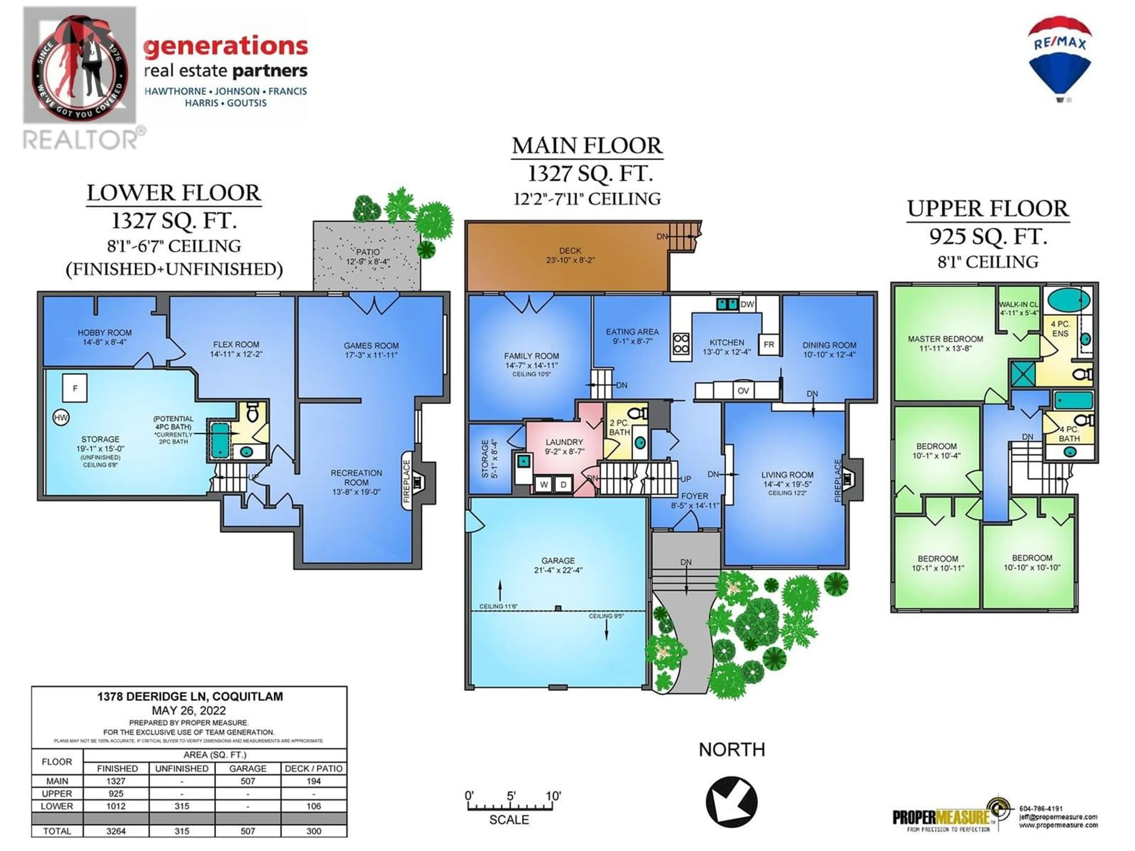 Floor plan for 1378 DEERIDGE LANE, Coquitlam British Columbia V3E1Y7