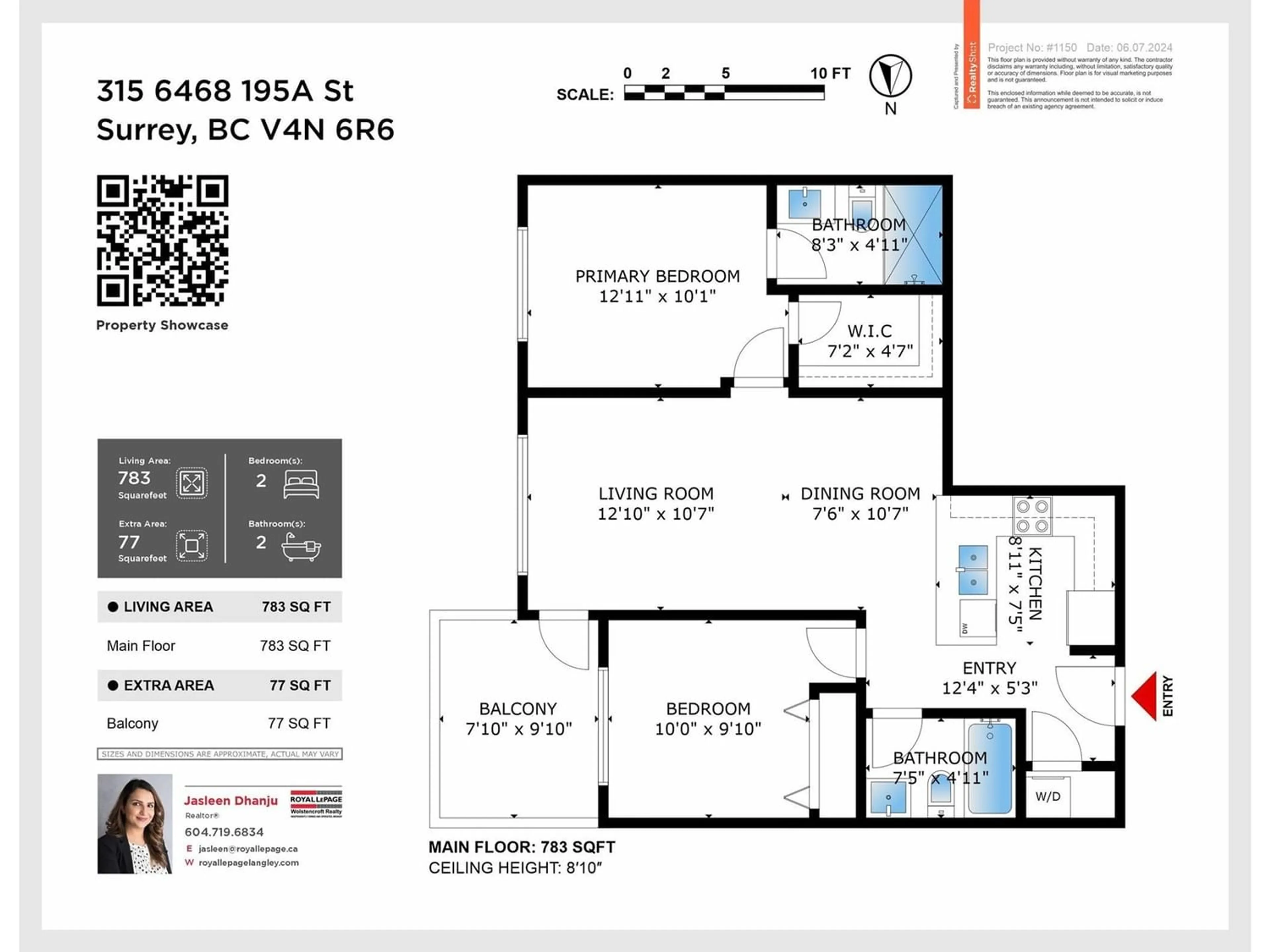 Floor plan for 315 6468 195A STREET, Surrey British Columbia V4N6R6