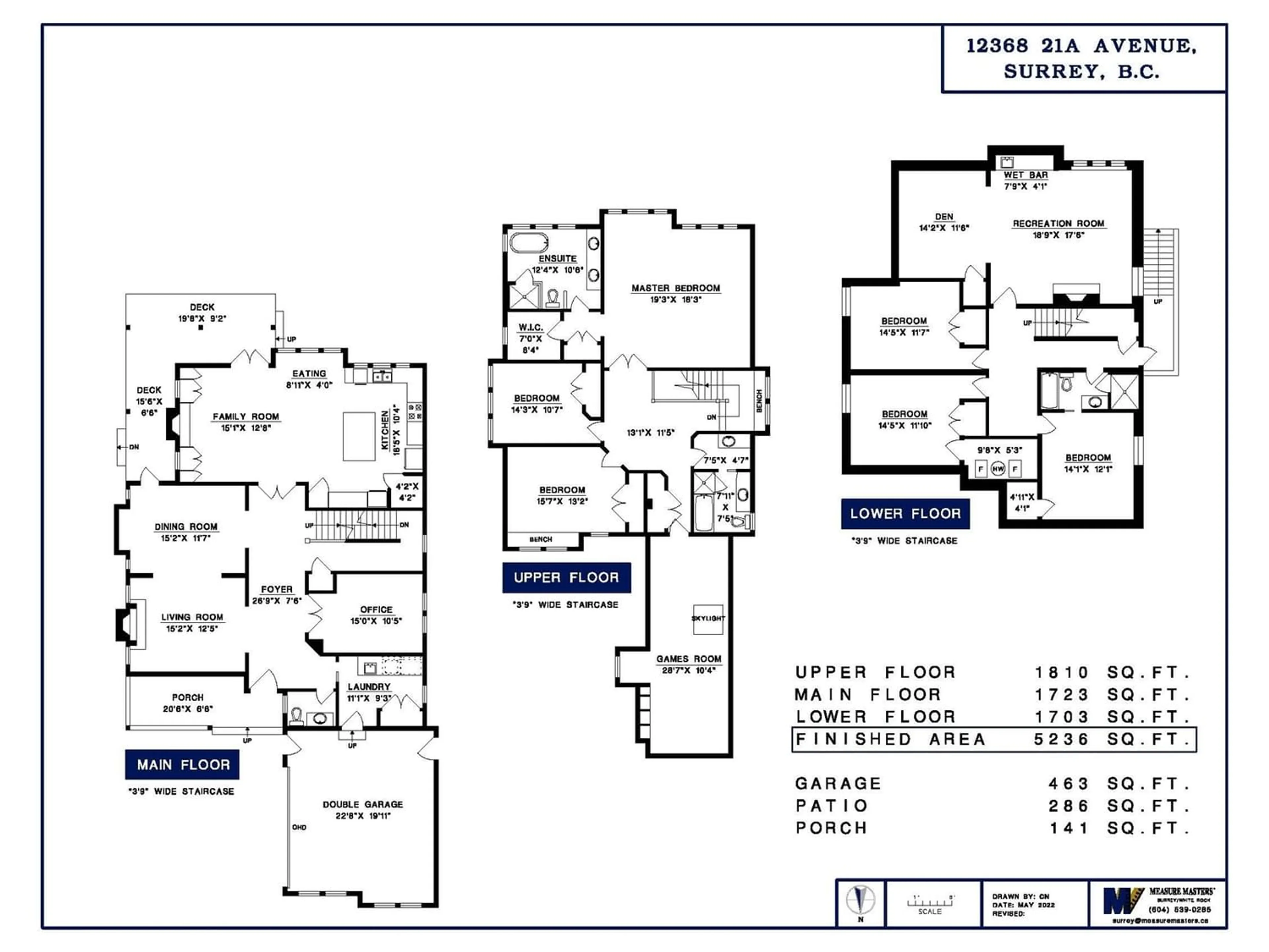 Floor plan for 12368 21A AVENUE, Surrey British Columbia V4A9Y7