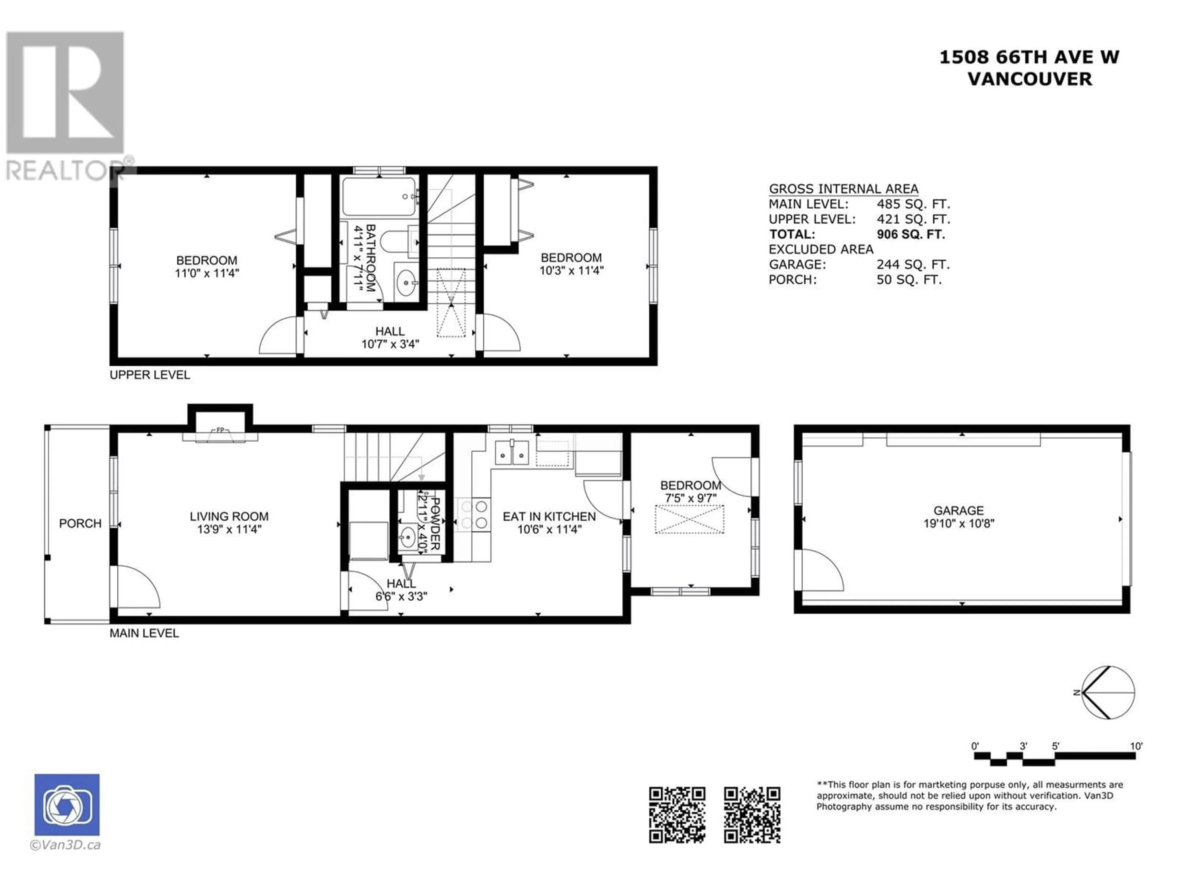 Floor plan for 1508 W 66TH AVENUE, Vancouver British Columbia V6P2R9