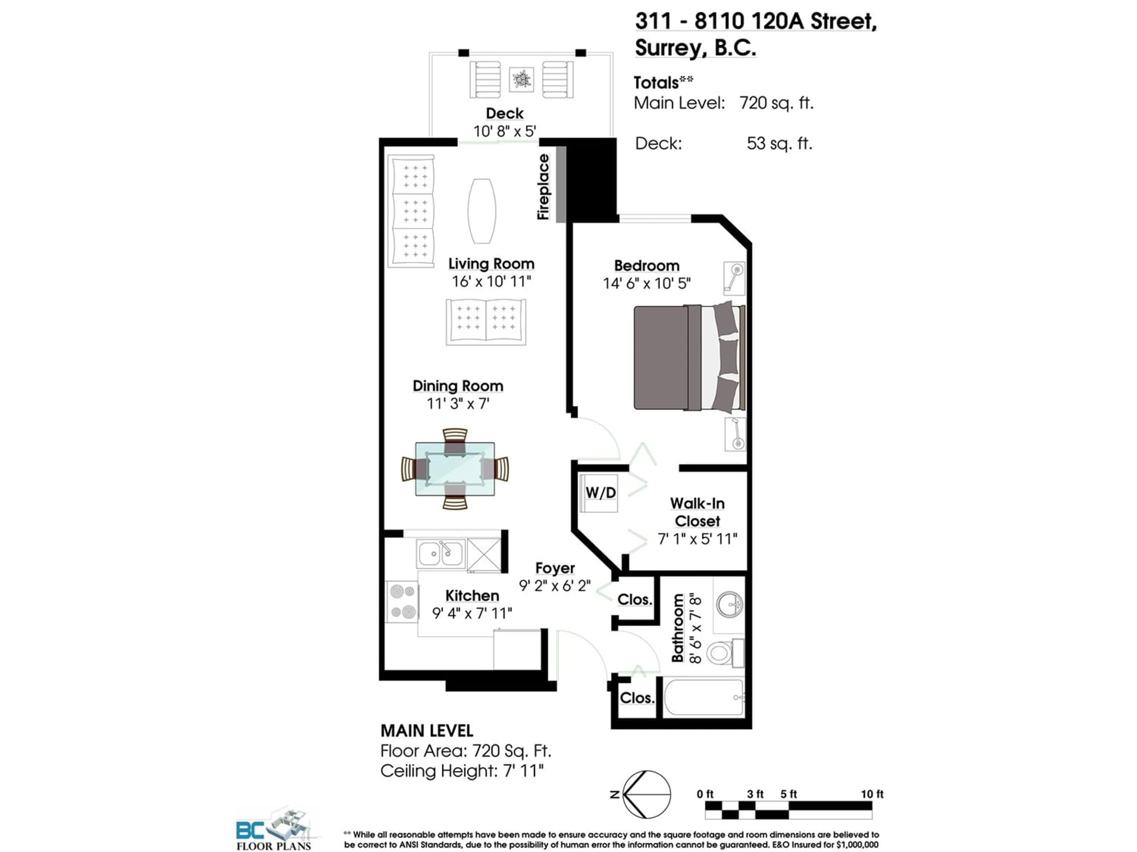 Floor plan for 311 8110 120A STREET, Surrey British Columbia V3W3P3