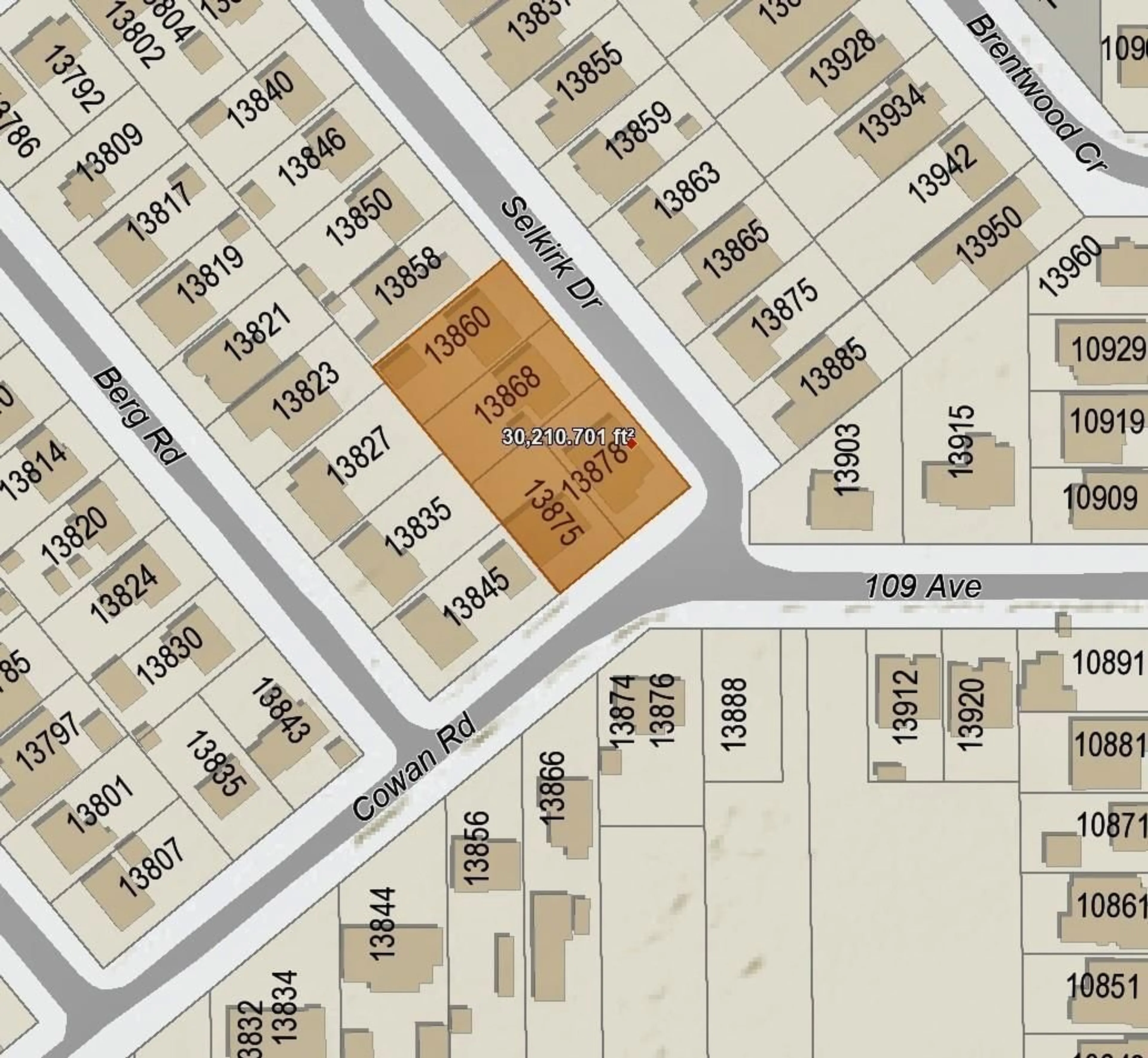 Picture of a map for 13860 SELKIRK DRIVE, Surrey British Columbia V3R5L4