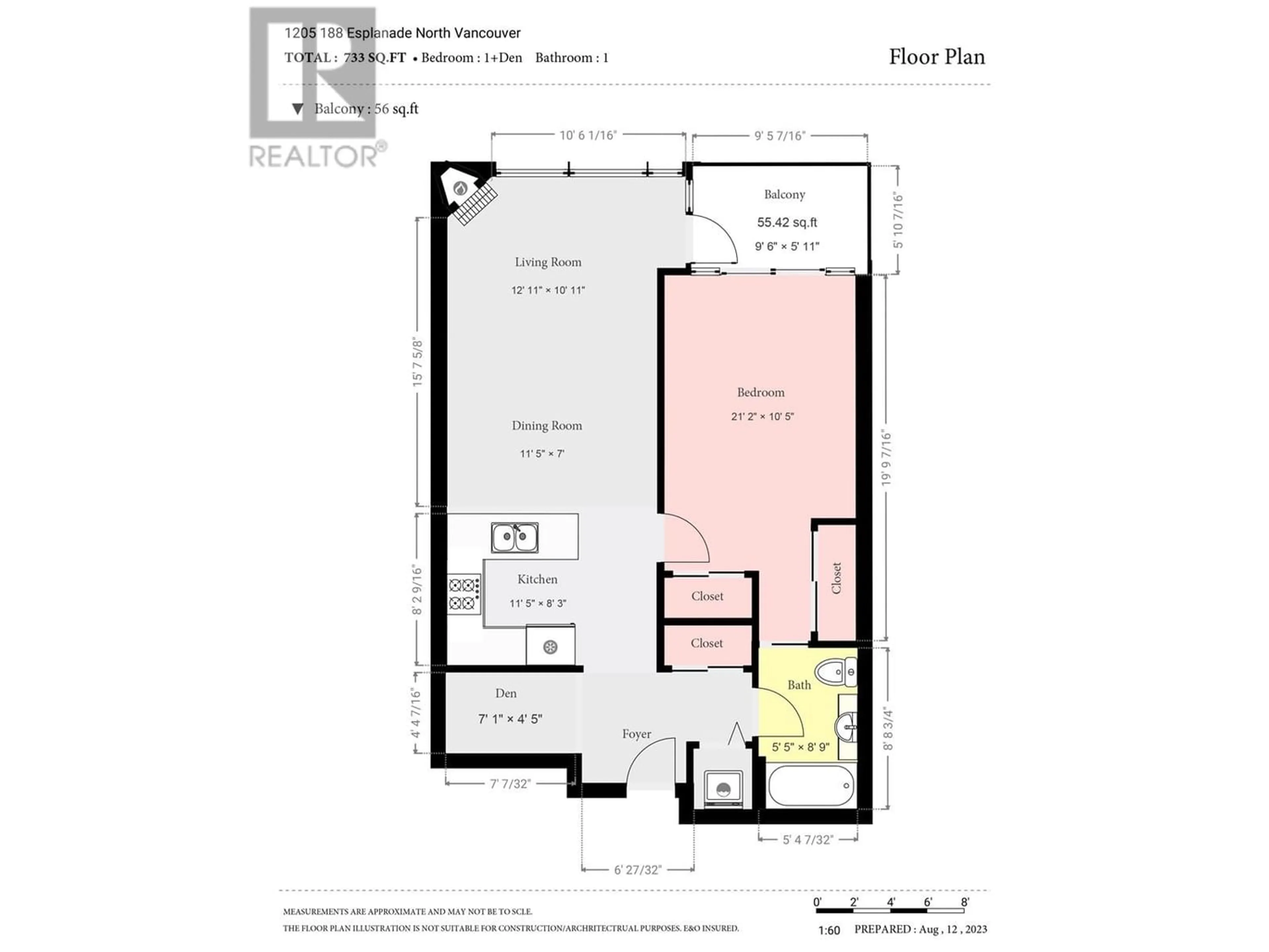 Floor plan for 1205 188 E ESPLANADE, North Vancouver British Columbia V7L4Y1