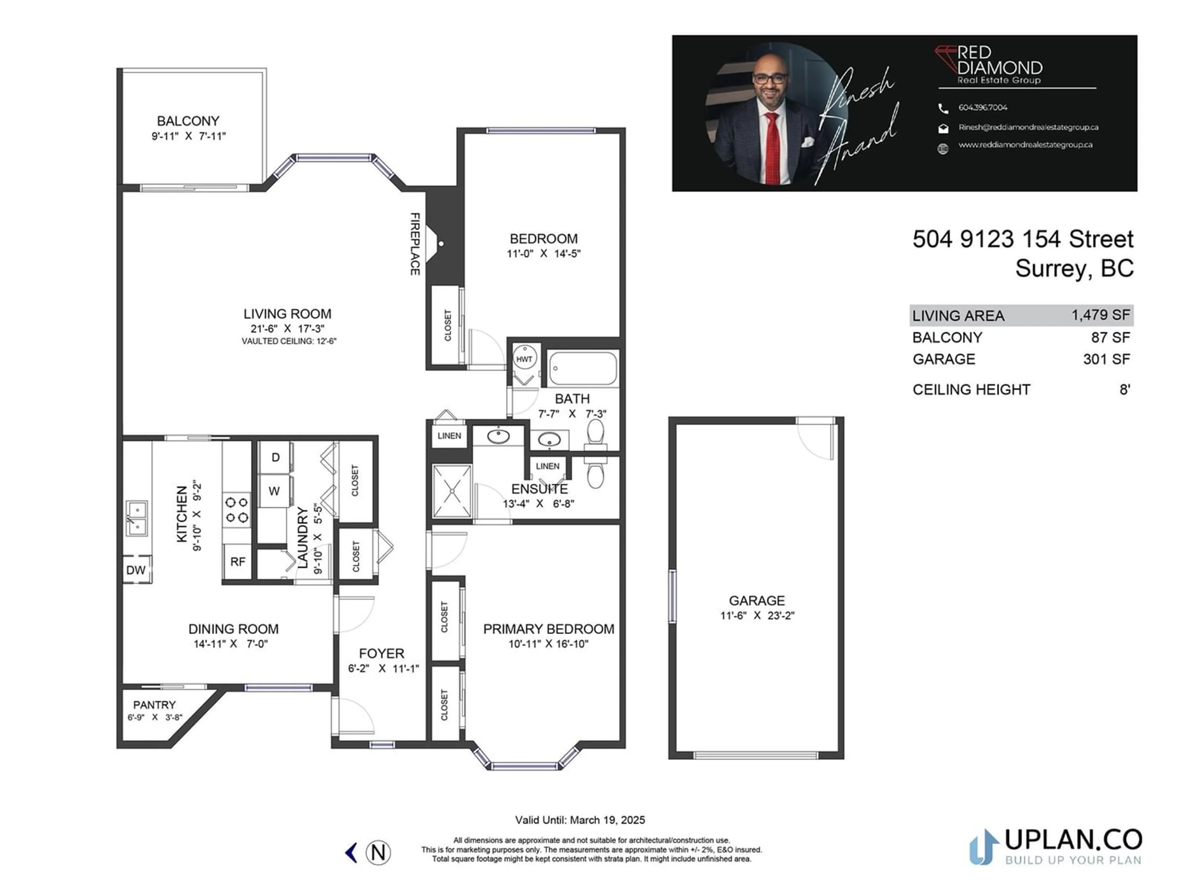 Floor plan for 504 9123 154 STREET, Surrey British Columbia V3R9G8