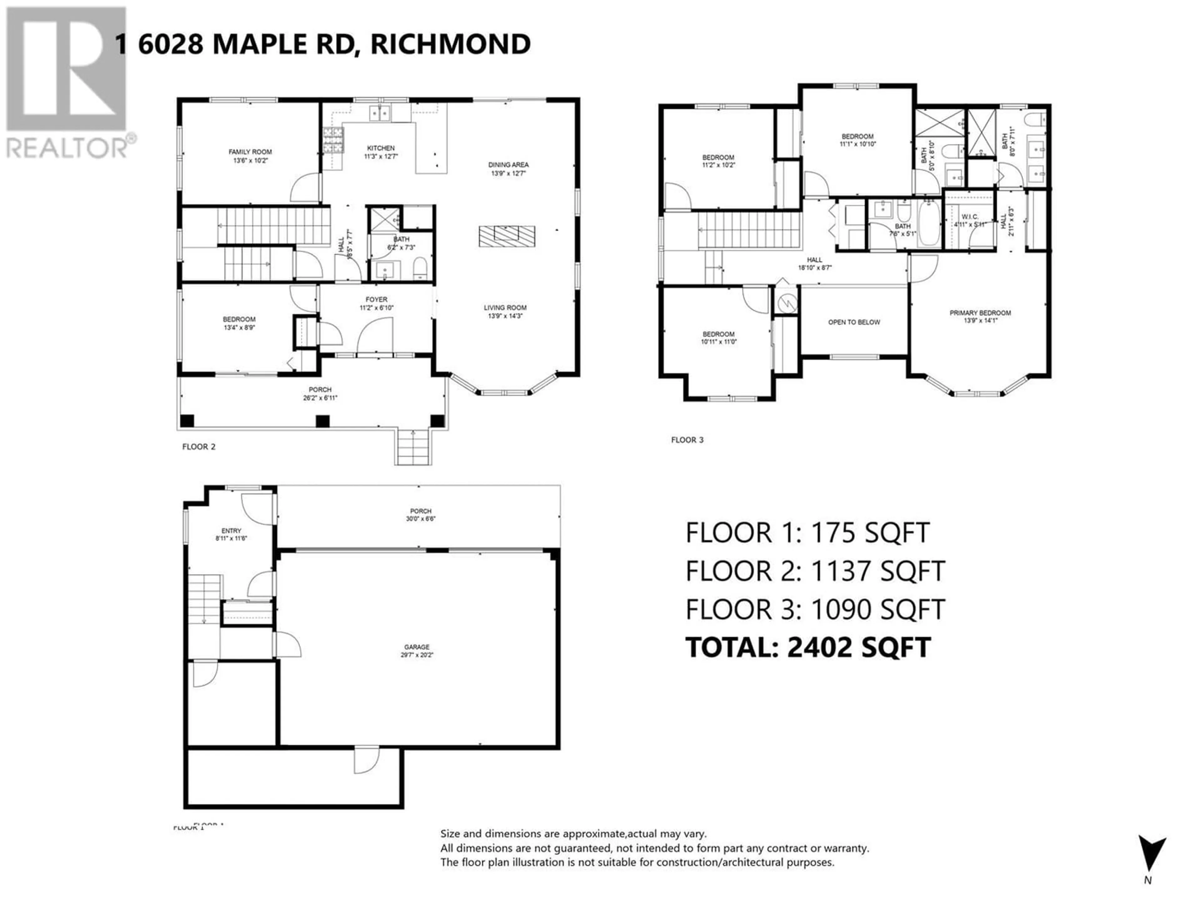 Floor plan for 1 6028 MAPLE ROAD, Richmond British Columbia V7E1G5