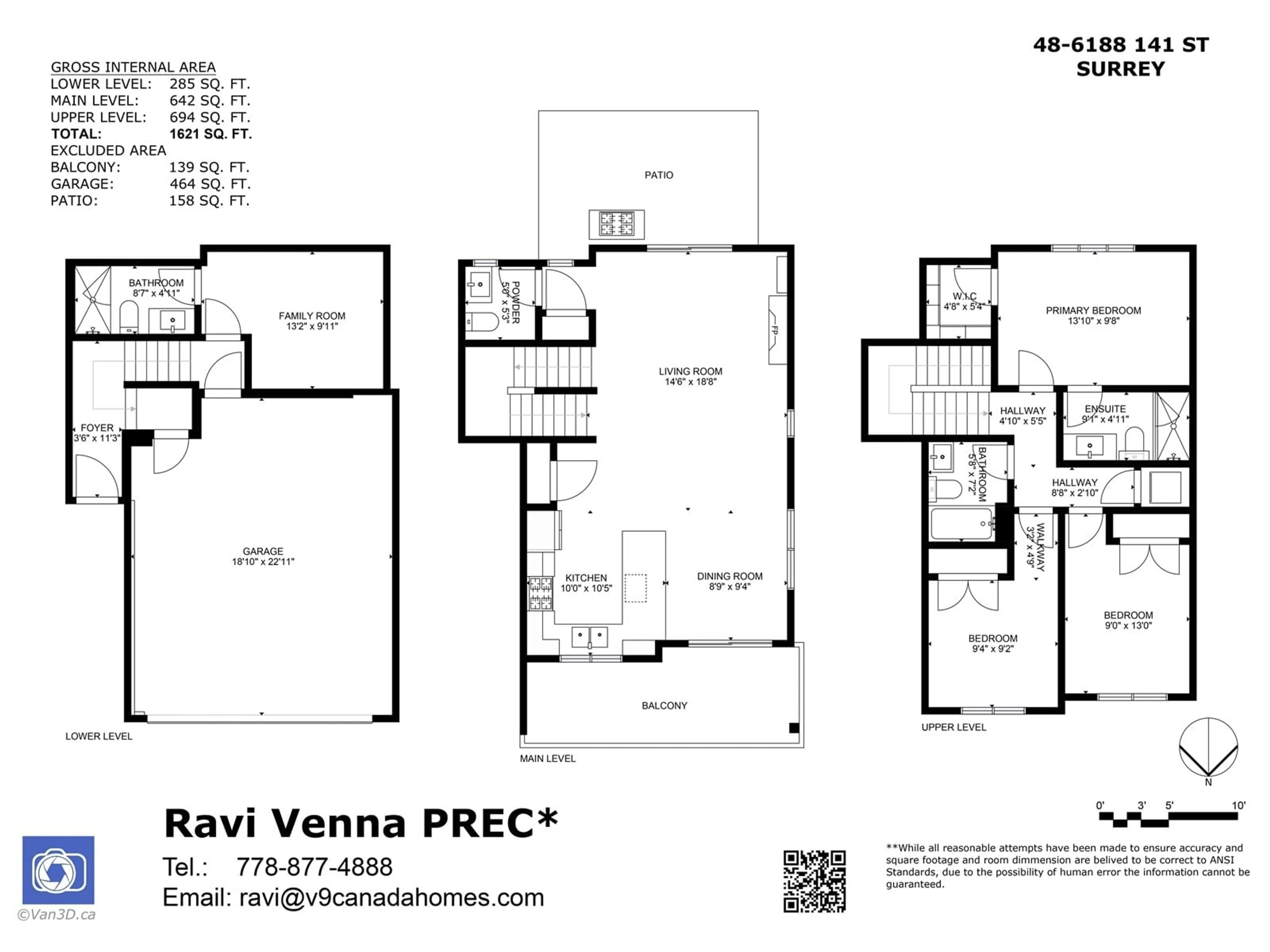 Floor plan for 48 6188 141 STREET, Surrey British Columbia V3X0J7