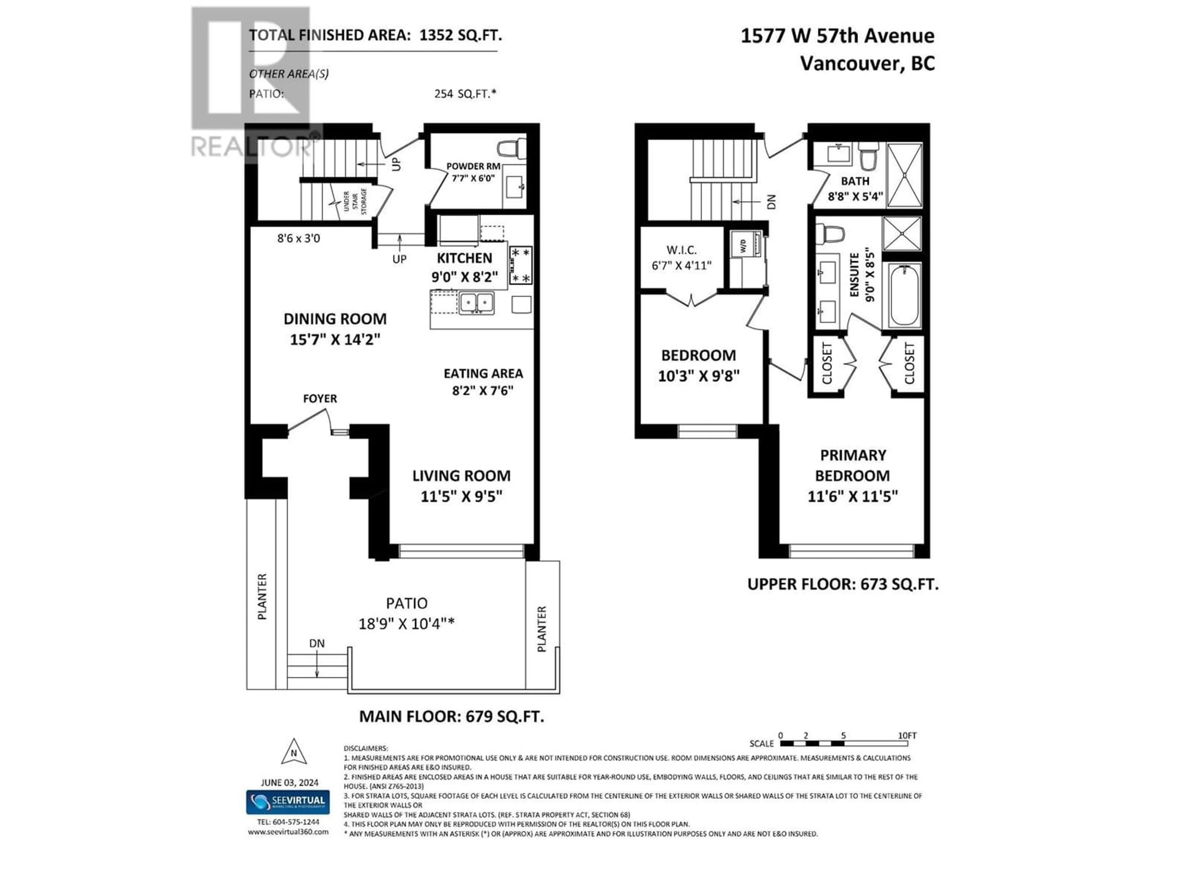 Floor plan for 1577 W 57TH AVENUE, Vancouver British Columbia V6P0H7