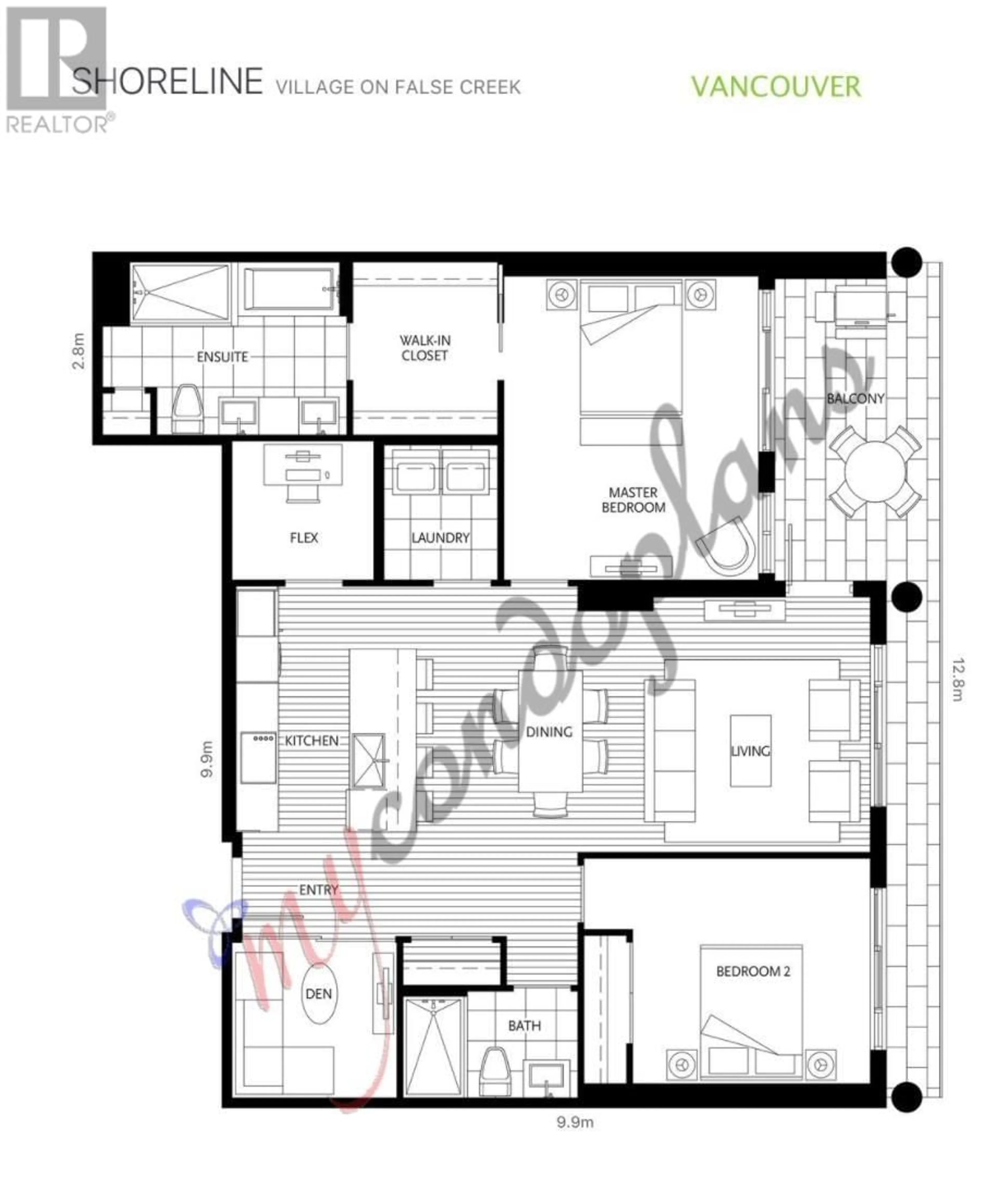 Floor plan for 402 1625 MANITOBA STREET, Vancouver British Columbia V5Y0B8