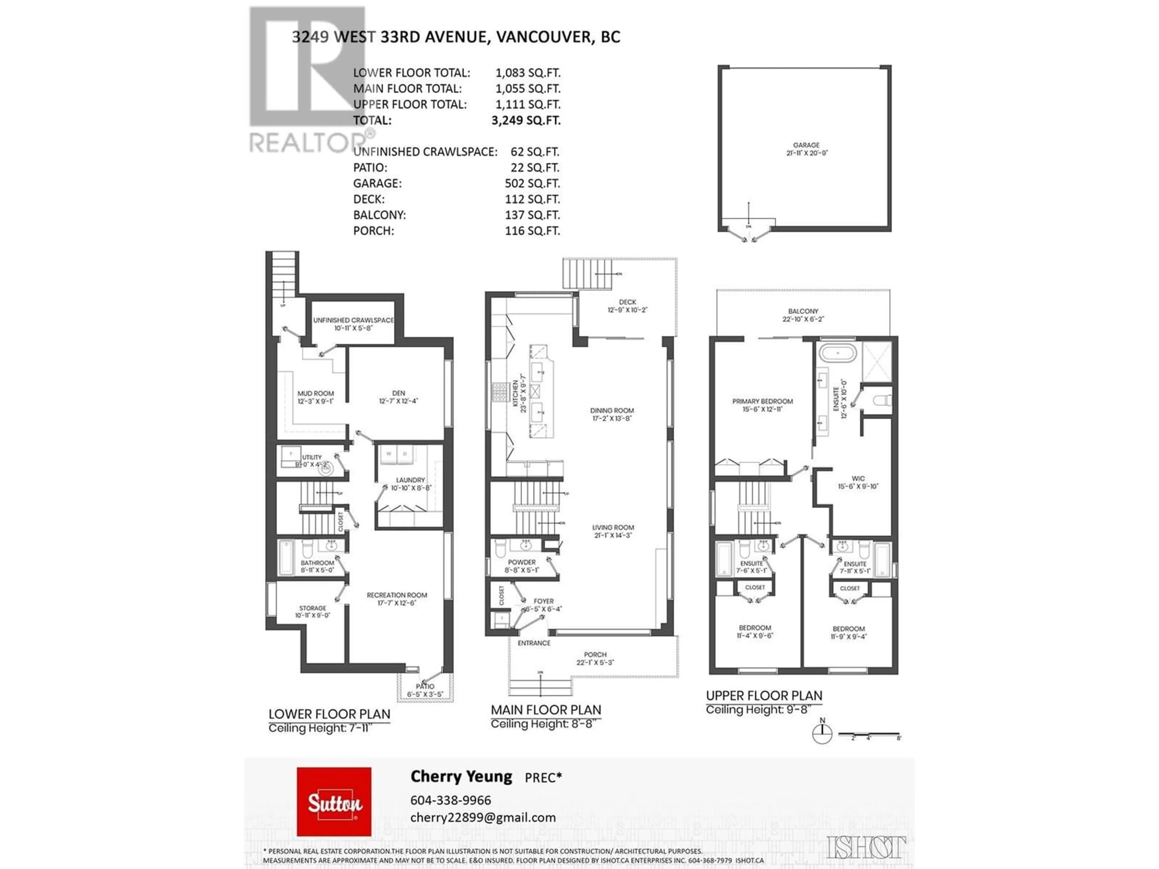 Floor plan for 3249 W 33RD AVENUE, Vancouver British Columbia V6N2G8