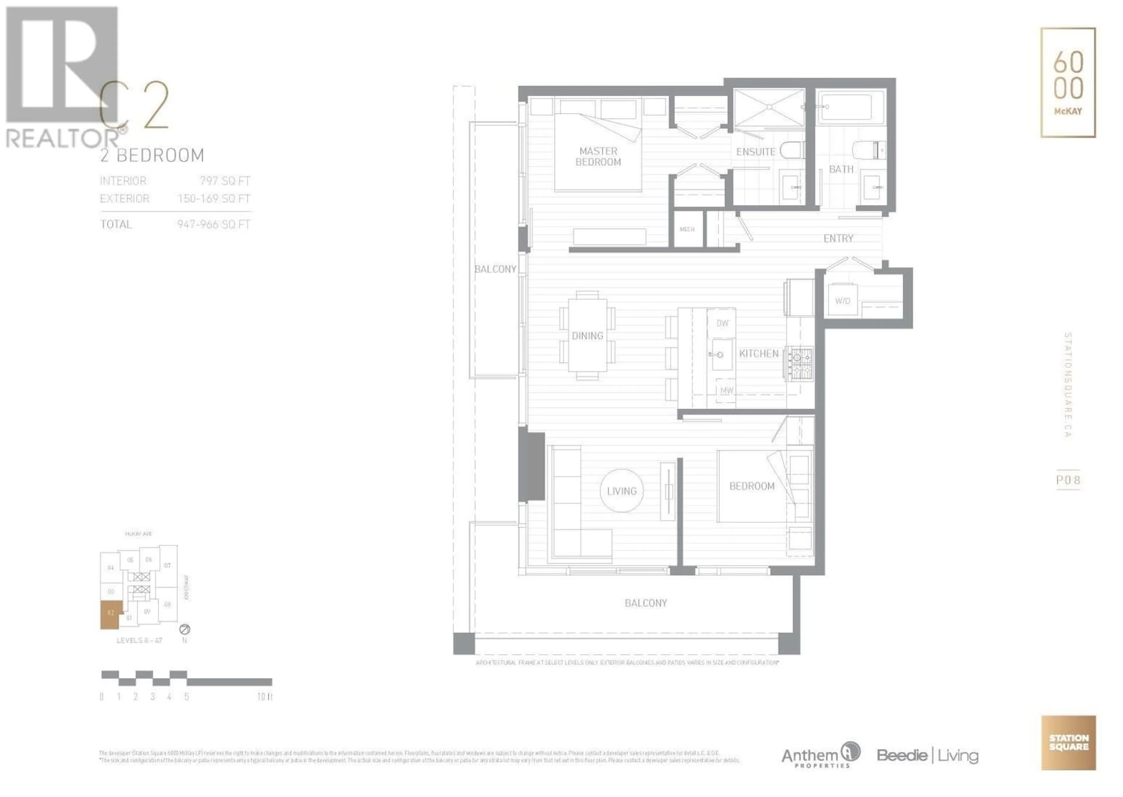 Floor plan for 2602 6000 MCKAY AVENUE, Burnaby British Columbia V5H0K2