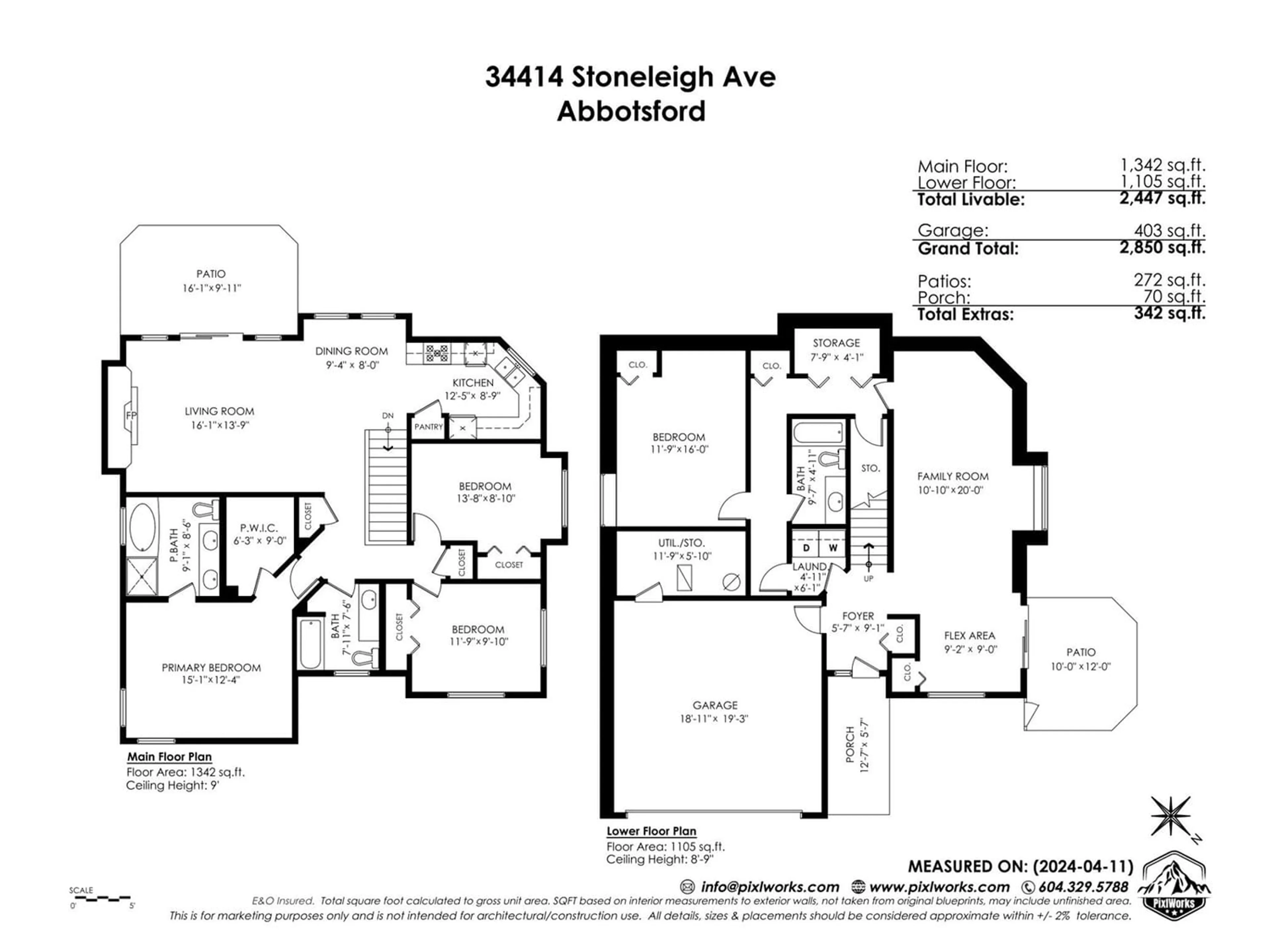 Floor plan for 34414 STONELEIGH AVENUE, Abbotsford British Columbia V2S8N5