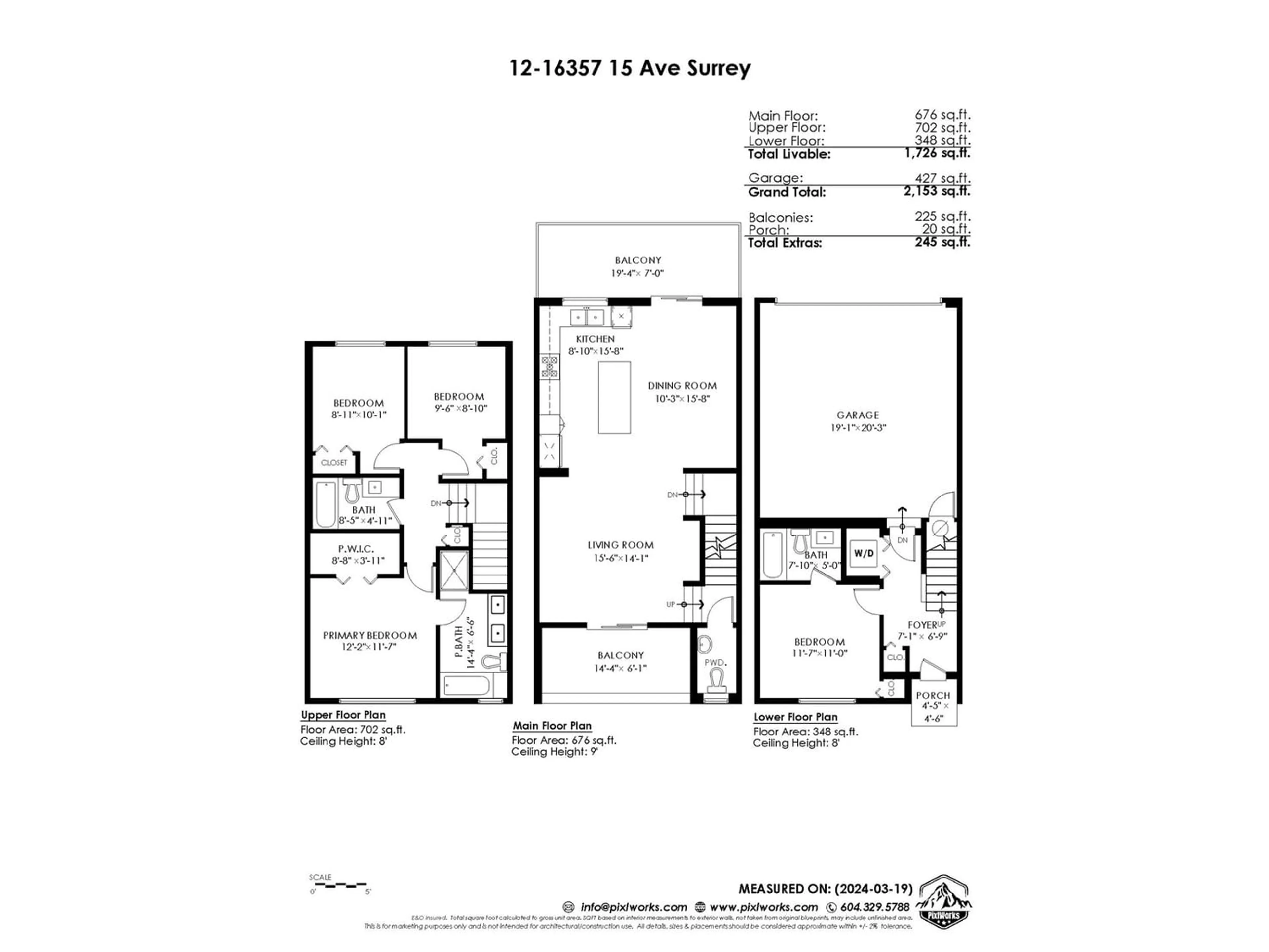 Floor plan for 12 16357 15 AVENUE, Surrey British Columbia V4A0C2