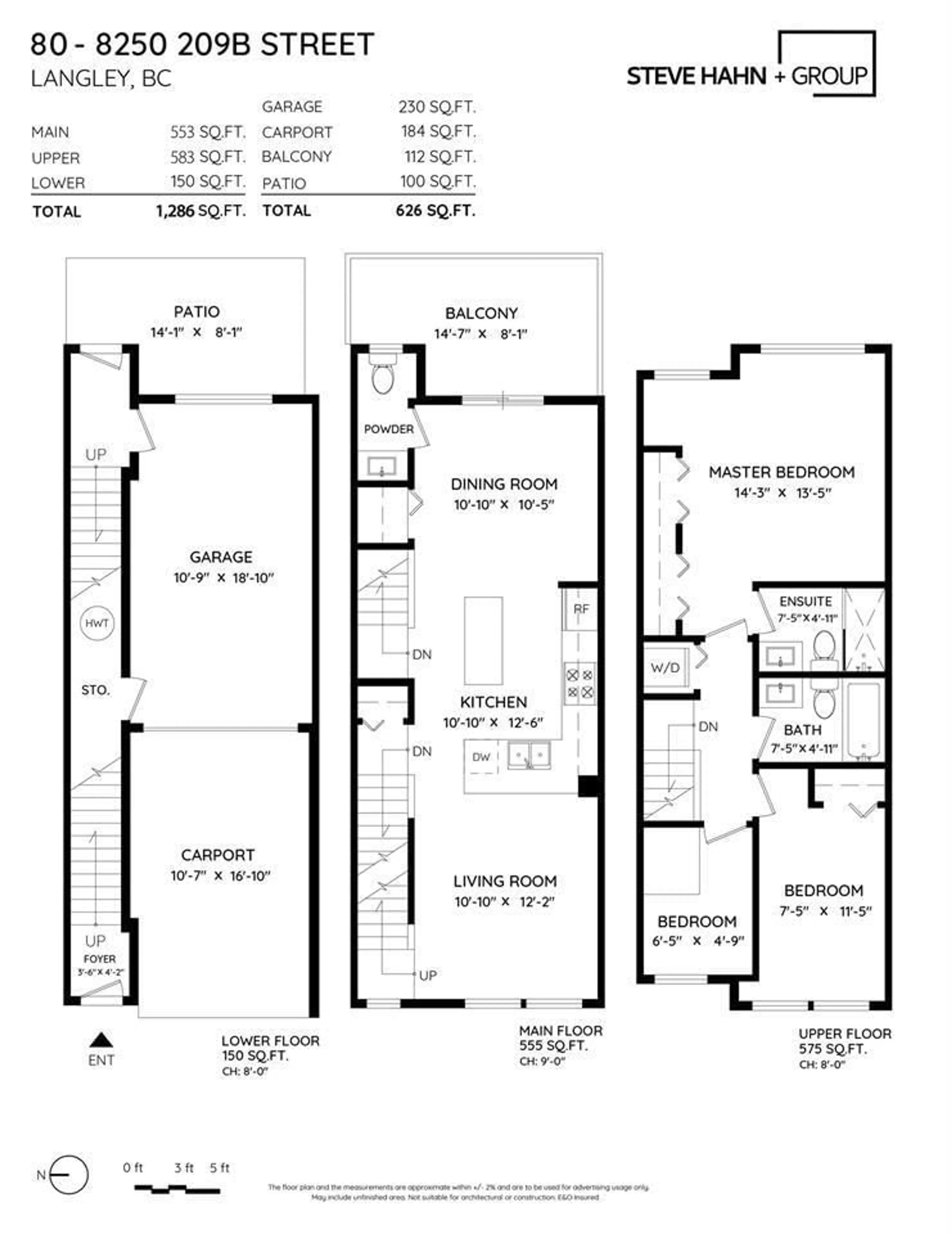 Floor plan for 80 8250 209B STREET, Langley British Columbia V2Y0J7