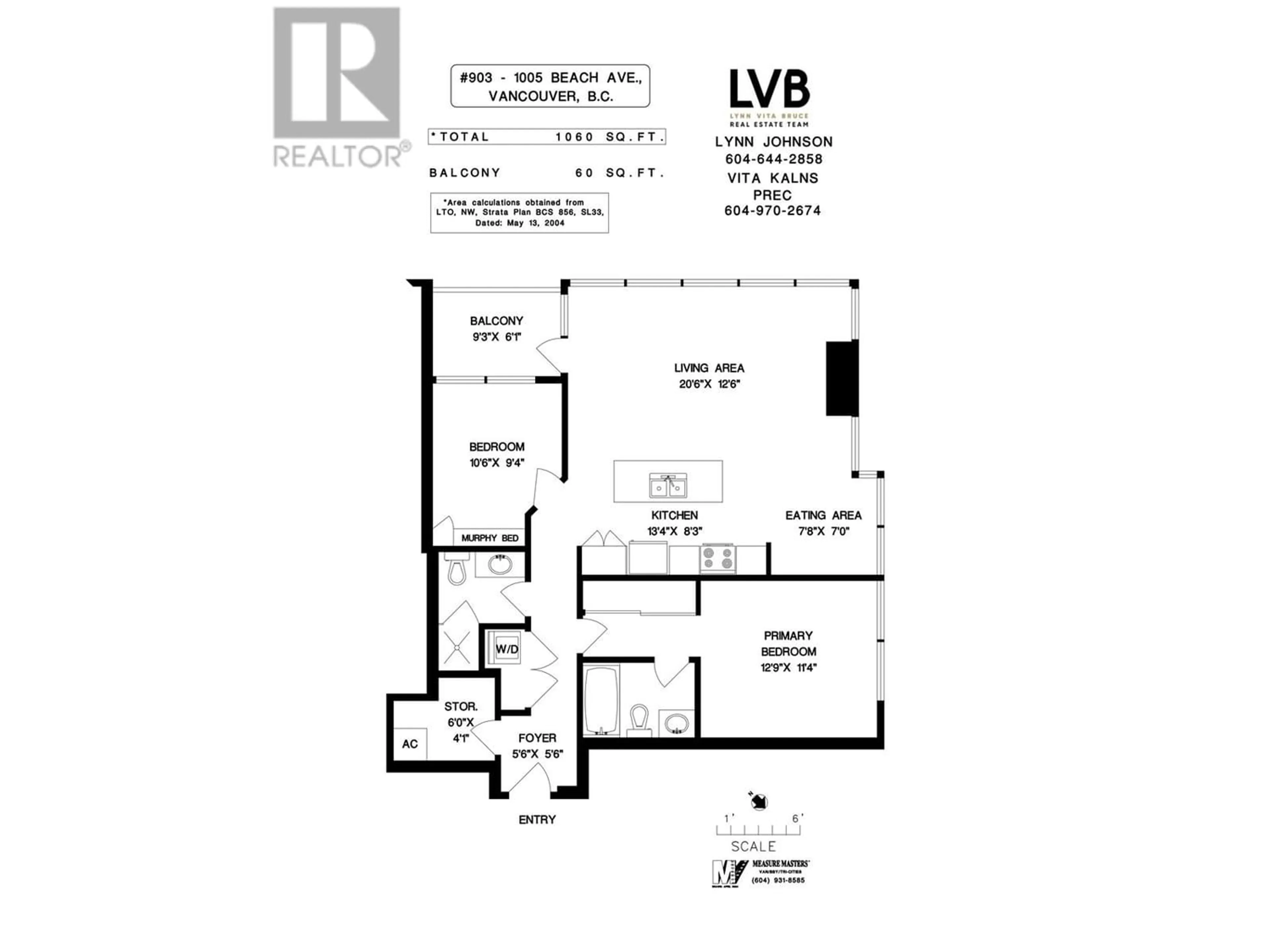 Floor plan for 903 1005 BEACH AVENUE, Vancouver British Columbia V6E3W2