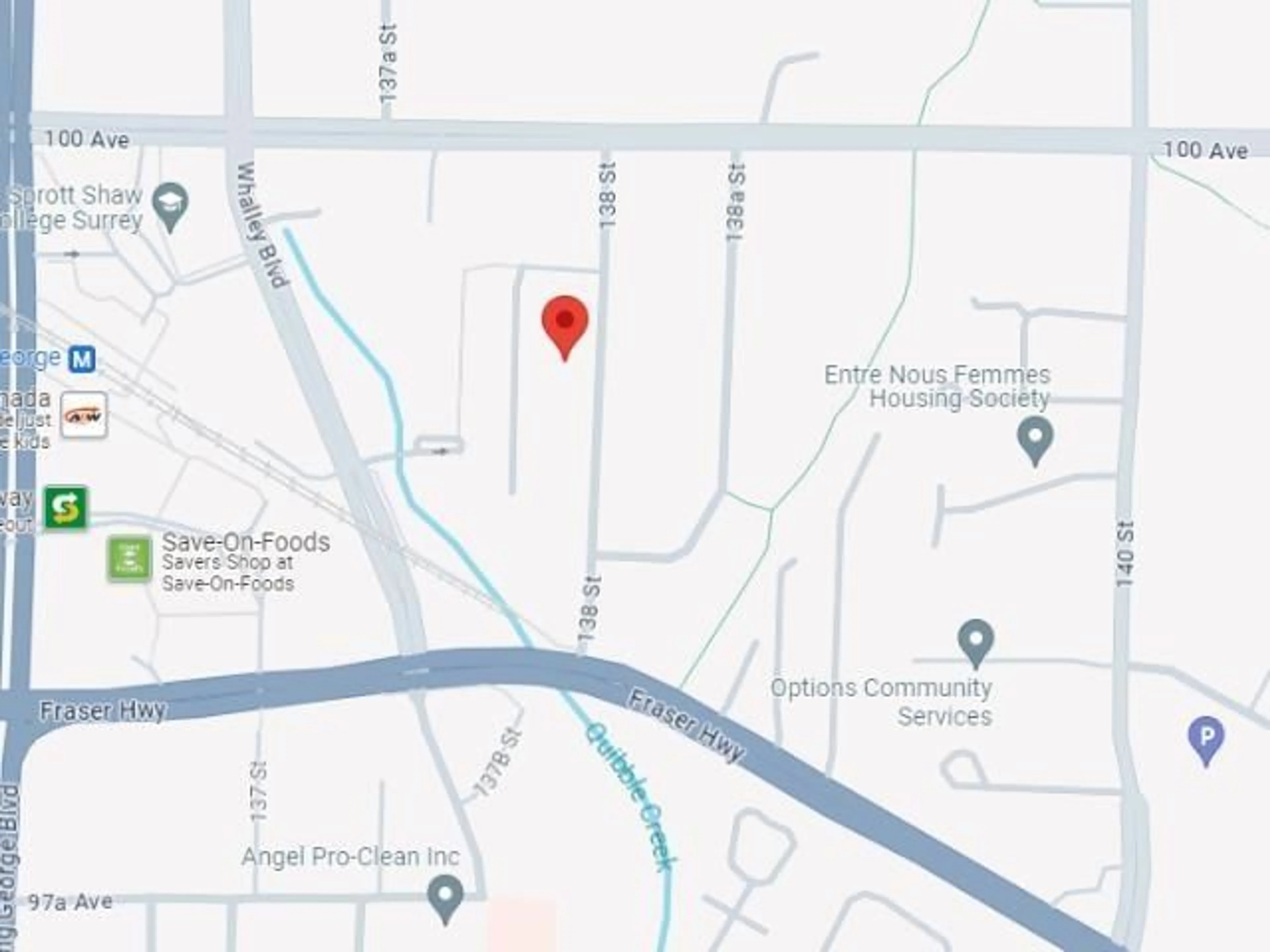 Picture of a map for 9919 138, Surrey British Columbia V3T4K2