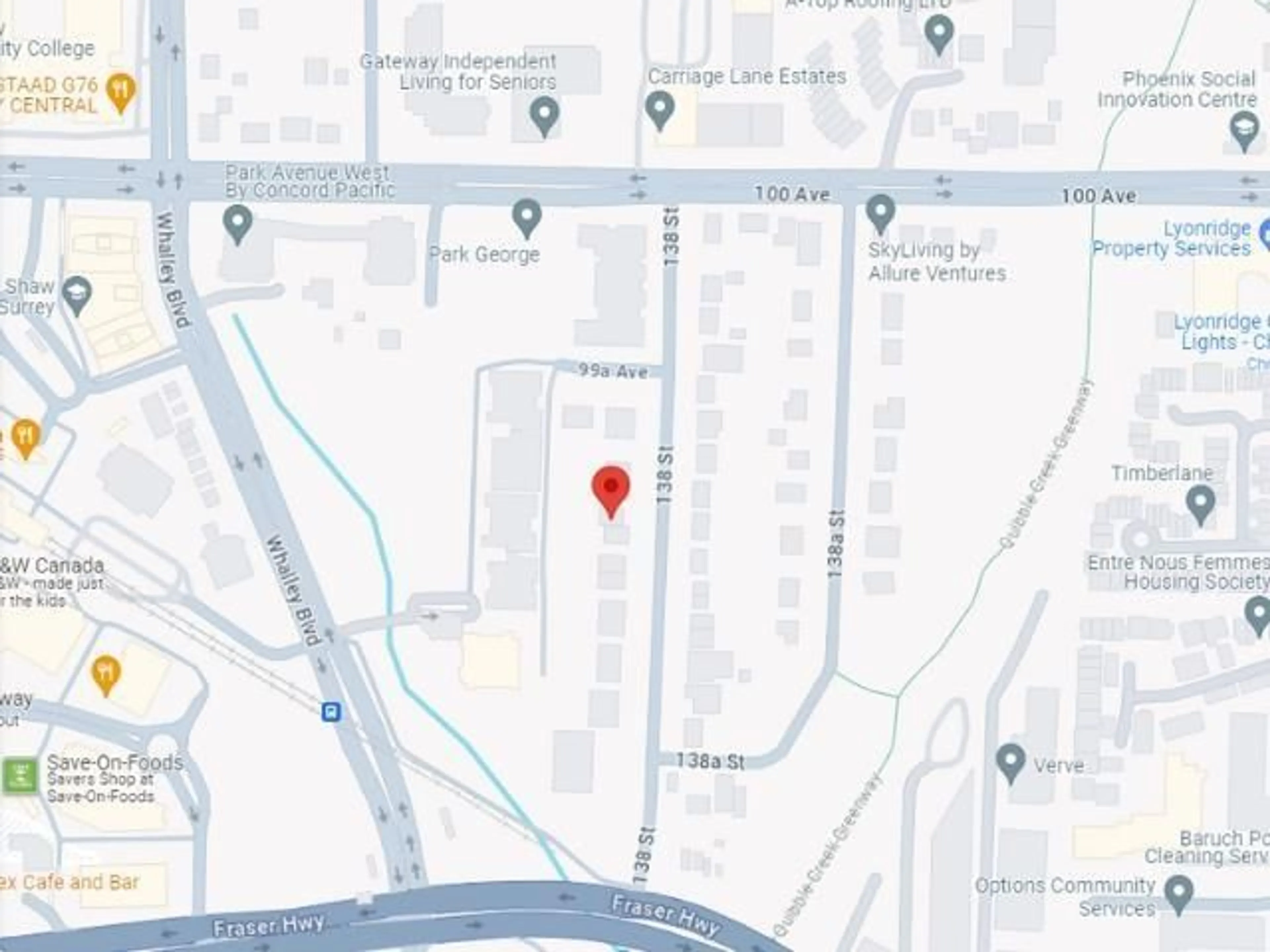 Picture of a map for 9909 138, Surrey British Columbia V3T4K2