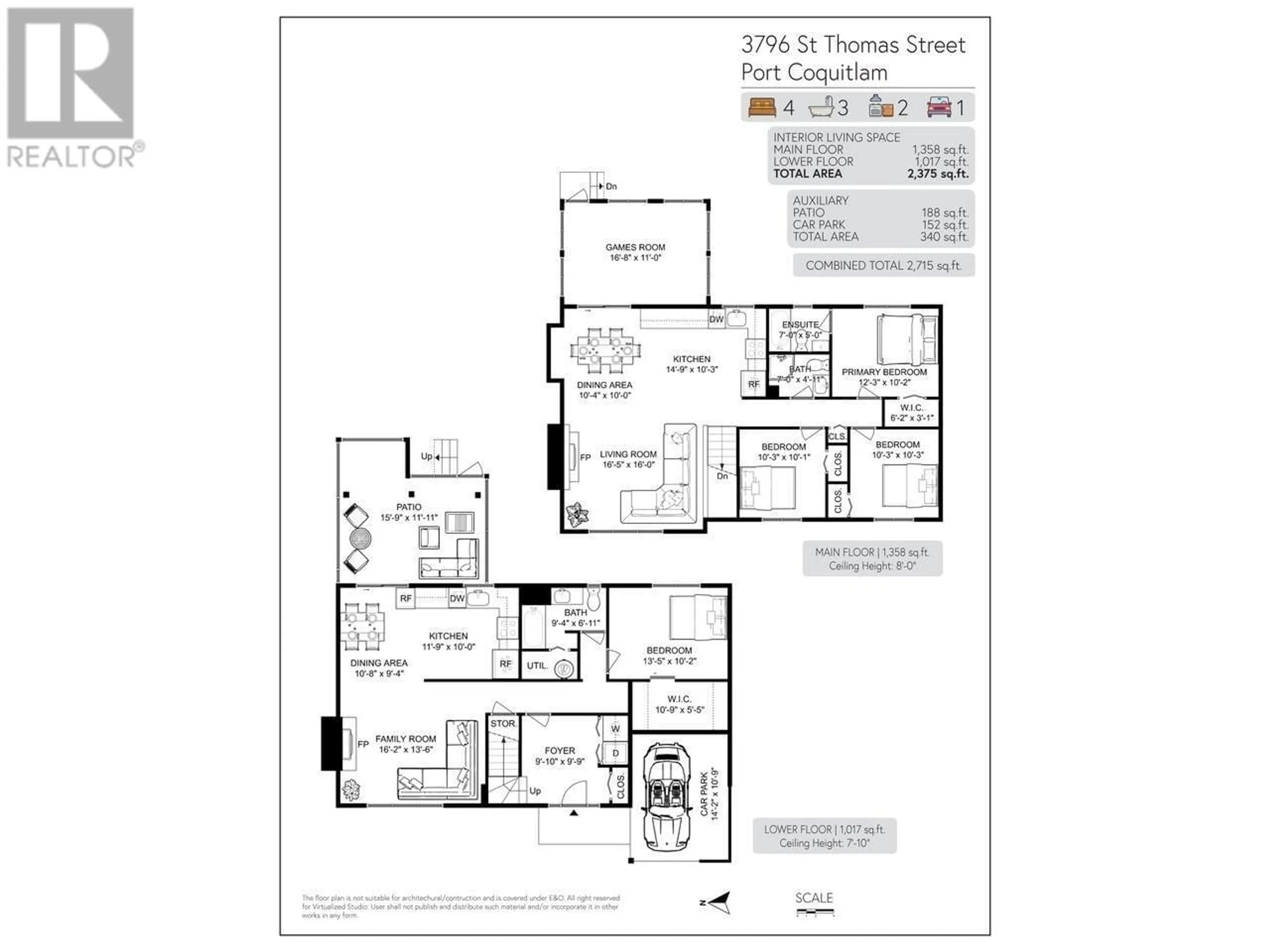 Floor plan for 3796 ST. THOMAS STREET, Port Coquitlam British Columbia V3B2Z5