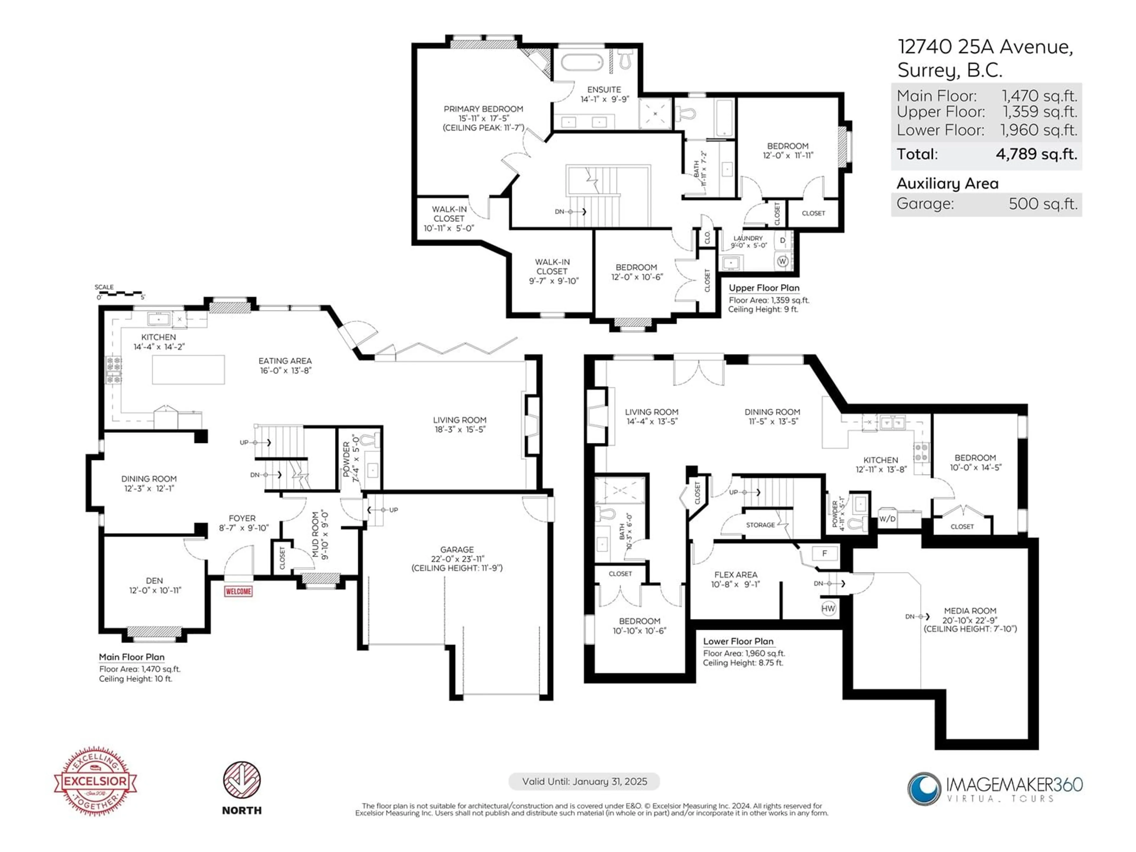 Floor plan for 12740 25A AVENUE, Surrey British Columbia V4A5R5