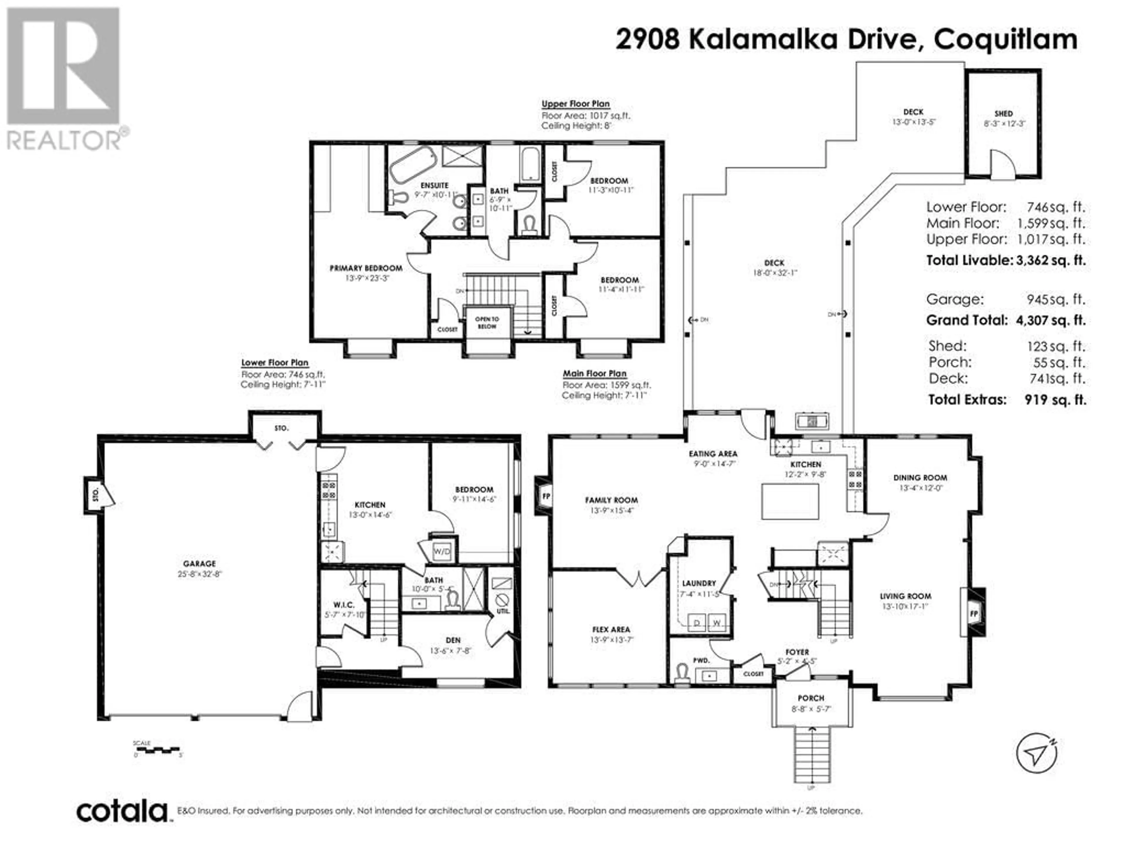 Floor plan for 2908 KALAMALKA DRIVE, Coquitlam British Columbia V3C5Z7