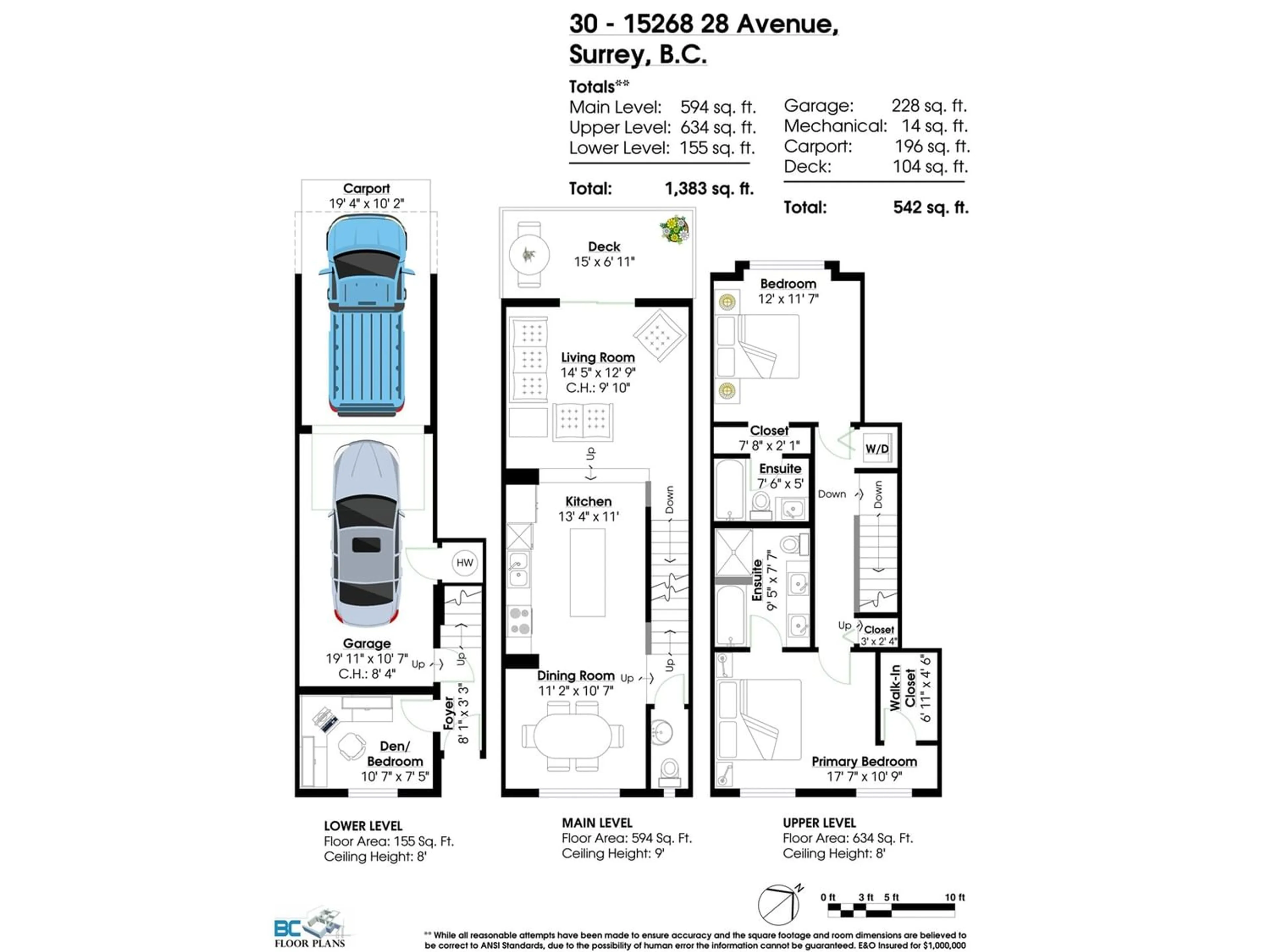 Floor plan for 30 15268 28 AVENUE, Surrey British Columbia V4P0E8