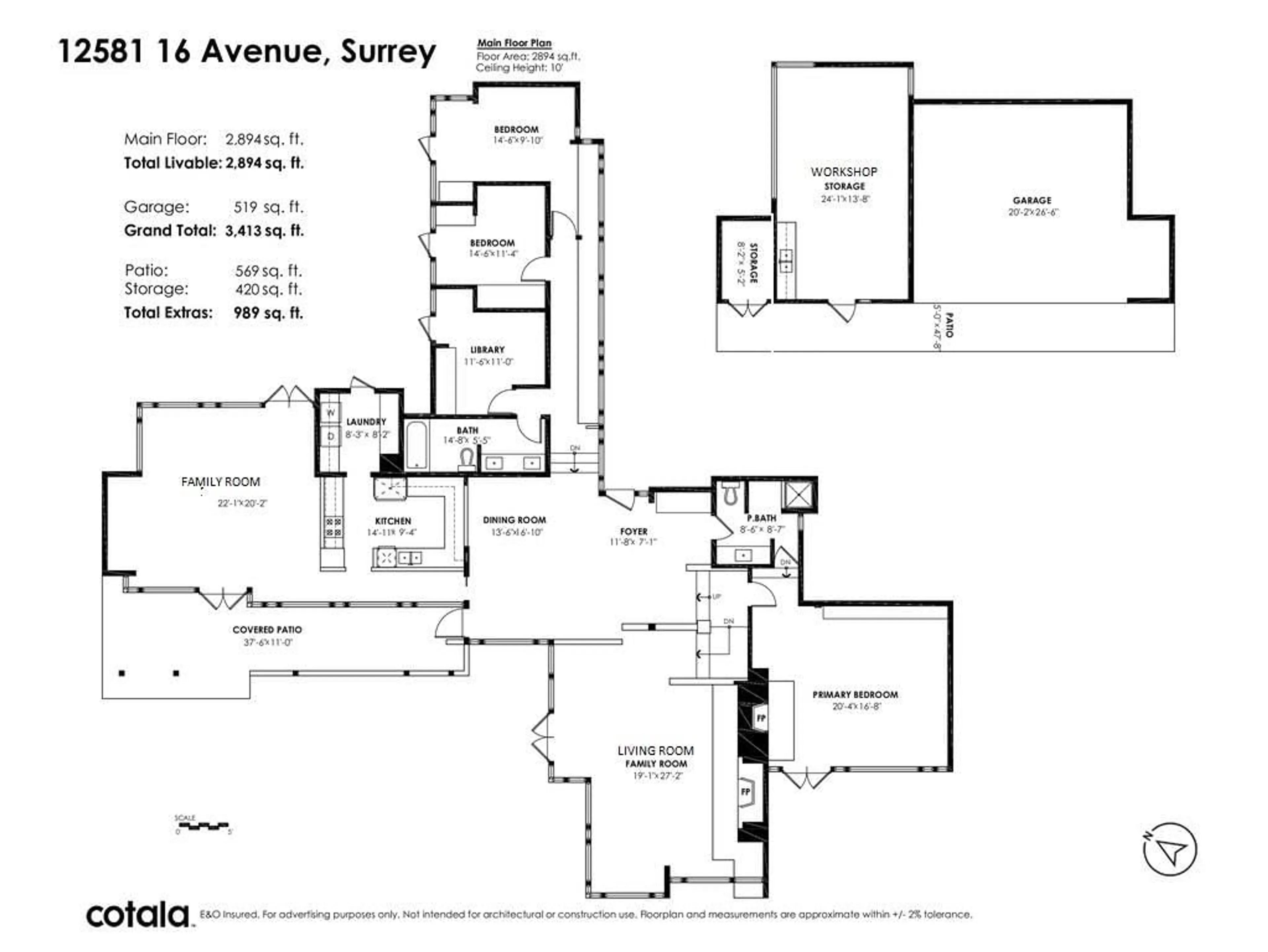 Floor plan for 12581 16 AVENUE, Surrey British Columbia V4A1M7