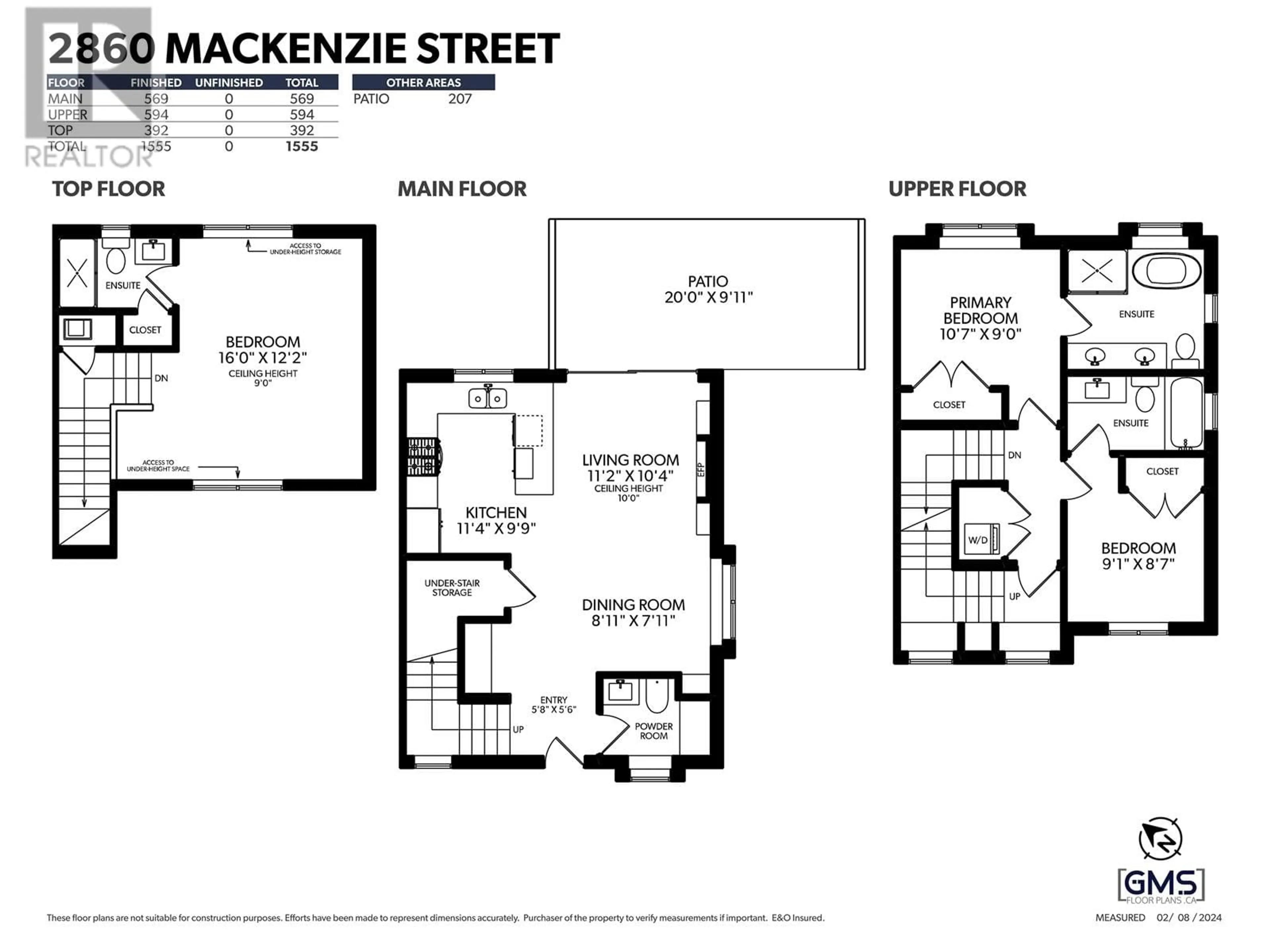 Floor plan for 2860 MACKENZIE STREET, Vancouver British Columbia V6K4A2