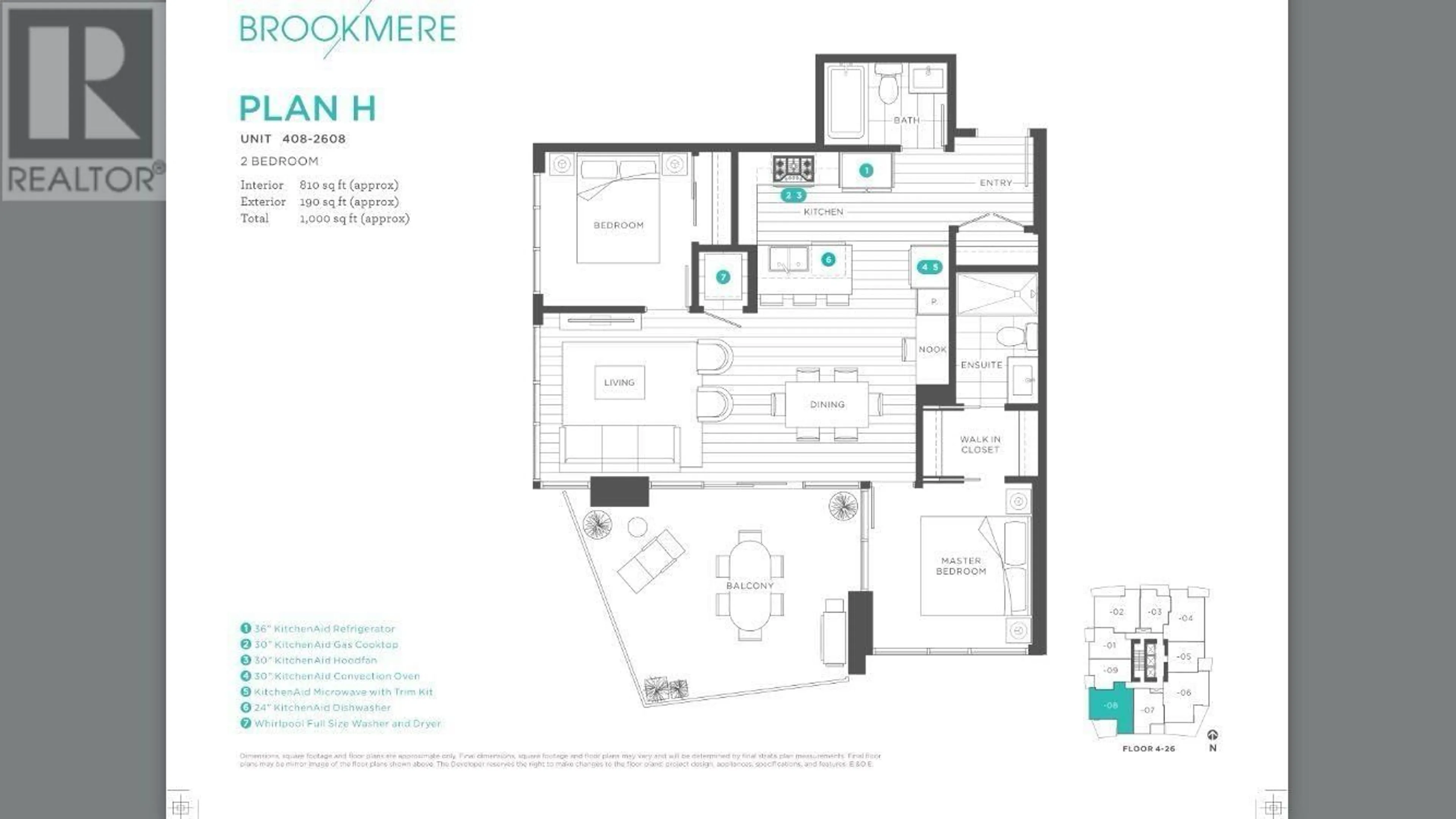 Floor plan for 2108 530 WHITING WAY, Coquitlam British Columbia V3J0J4