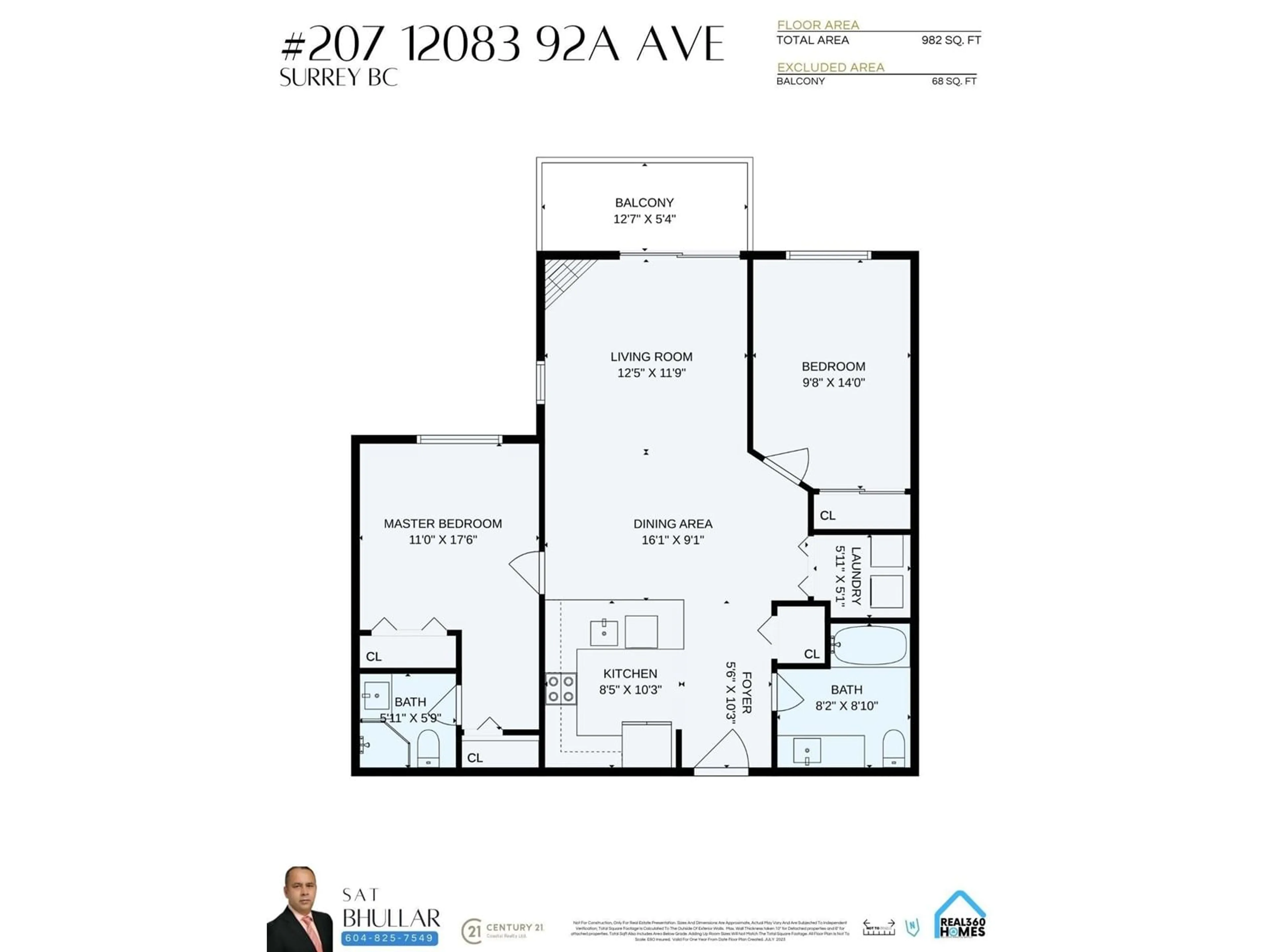 Floor plan for 207 12083 92A AVENUE, Surrey British Columbia V3V8C8