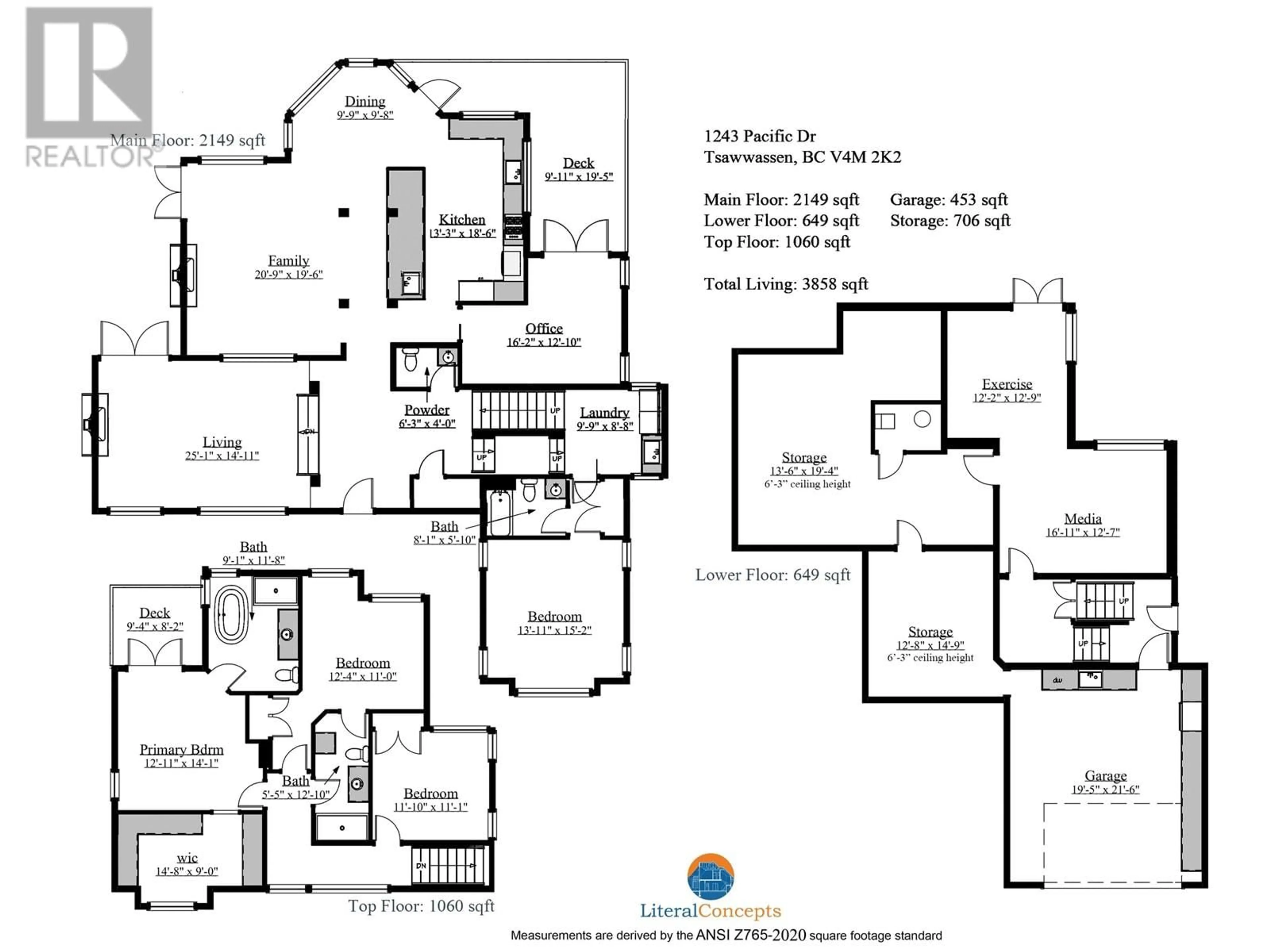 Floor plan for 1243 PACIFIC DRIVE, Delta British Columbia V4M2K2