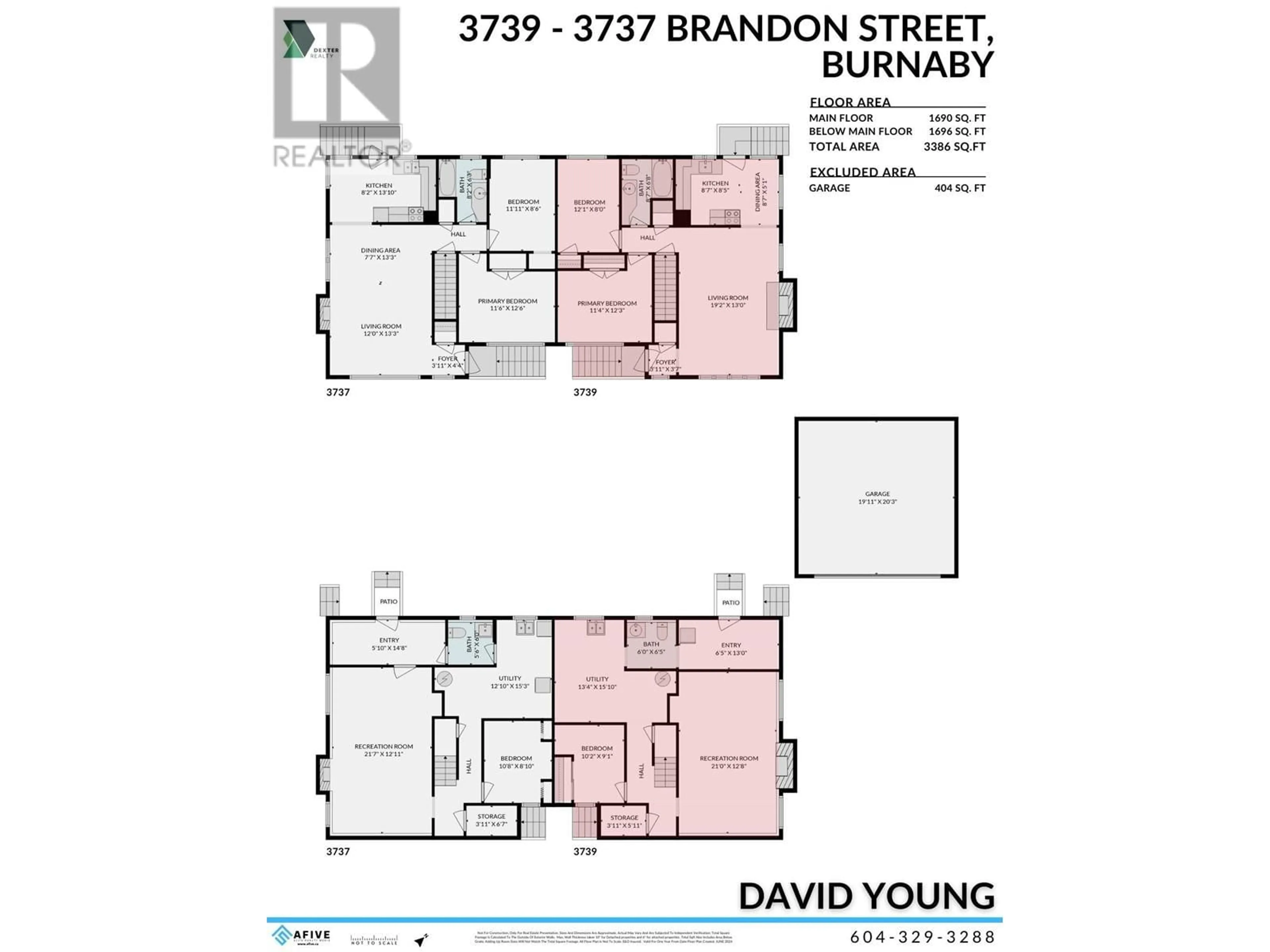 Floor plan for 3737 BRANDON STREET, Burnaby British Columbia V5G2P3