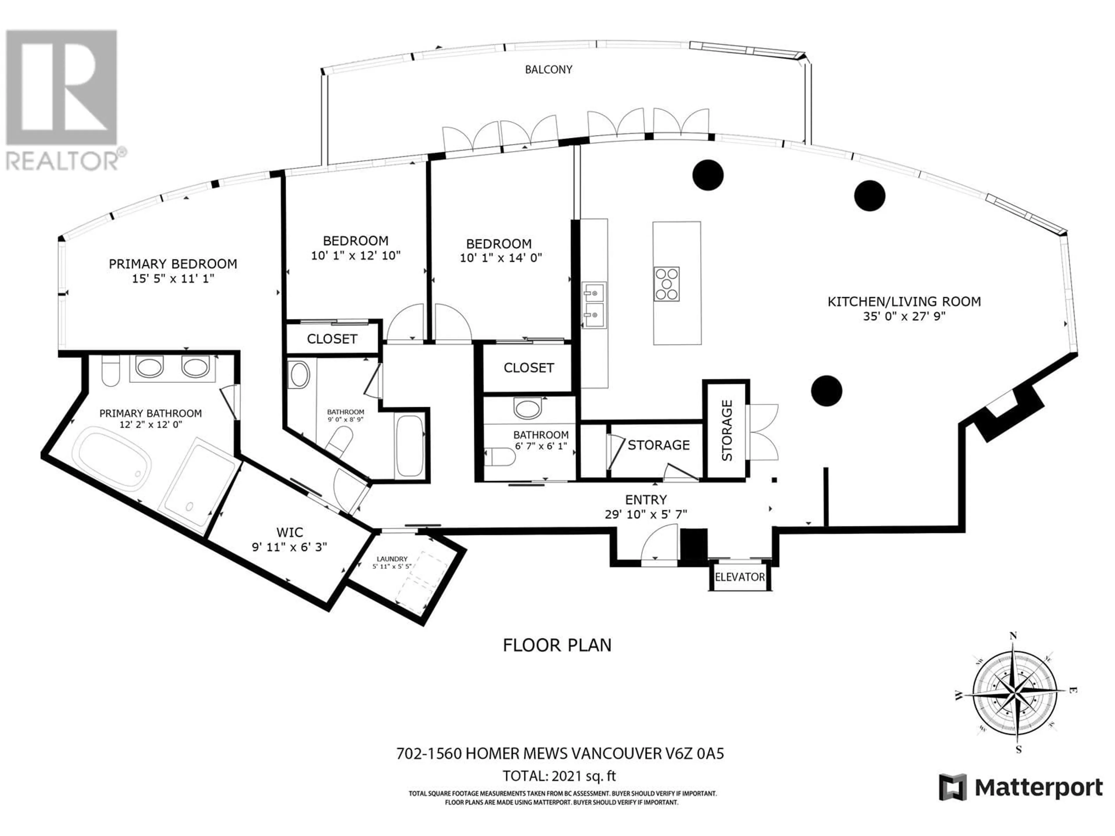 Floor plan for 702 1560 HOMER MEWS, Vancouver British Columbia V6Z0A5