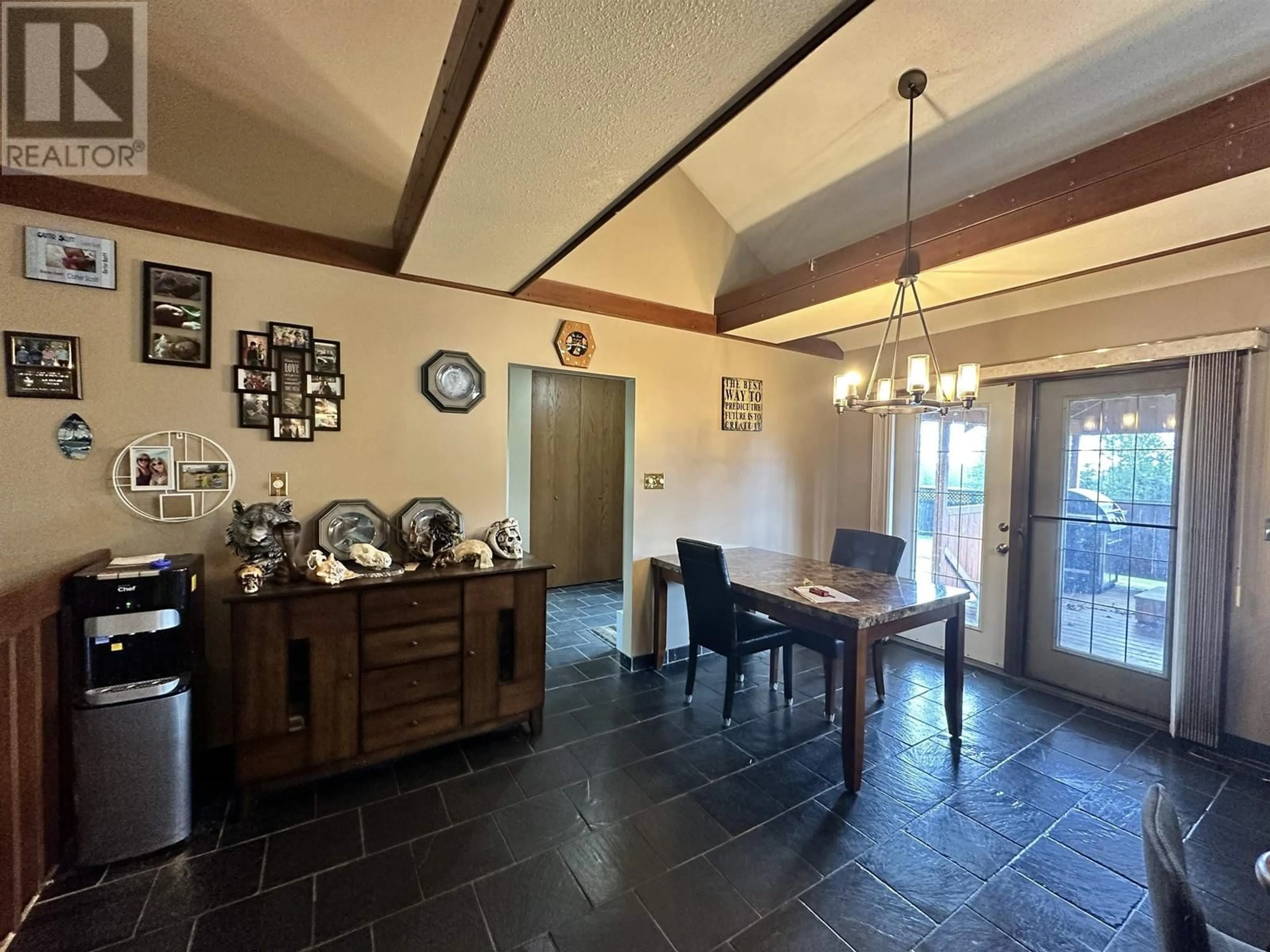 Dining room, wood floors, cottage for 5516 MINNAKER CRESCENT, Fort Nelson British Columbia V0C1R0