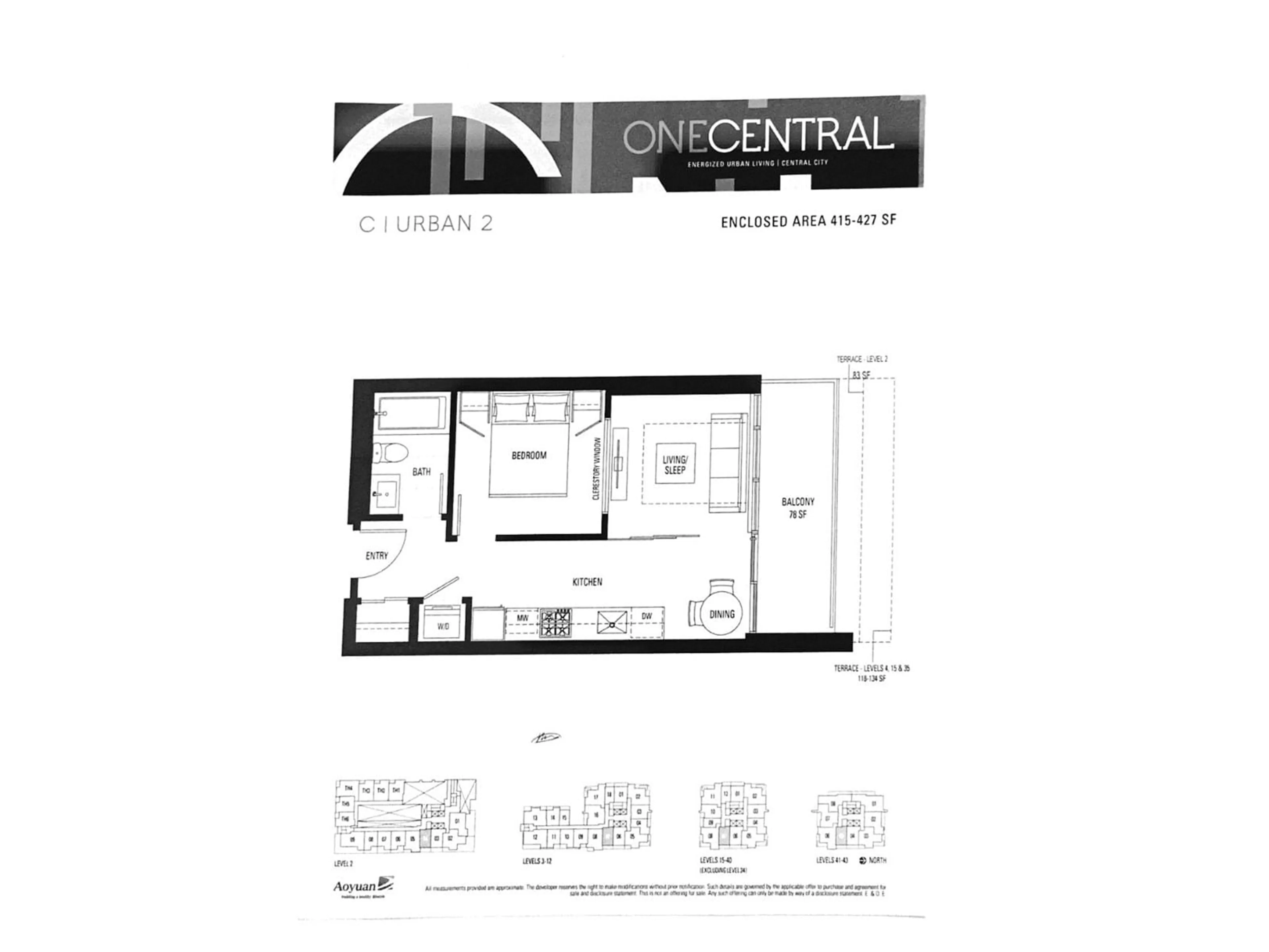 Floor plan for 807 13350 CENTRAL AVENUE, Surrey British Columbia V3T0S1