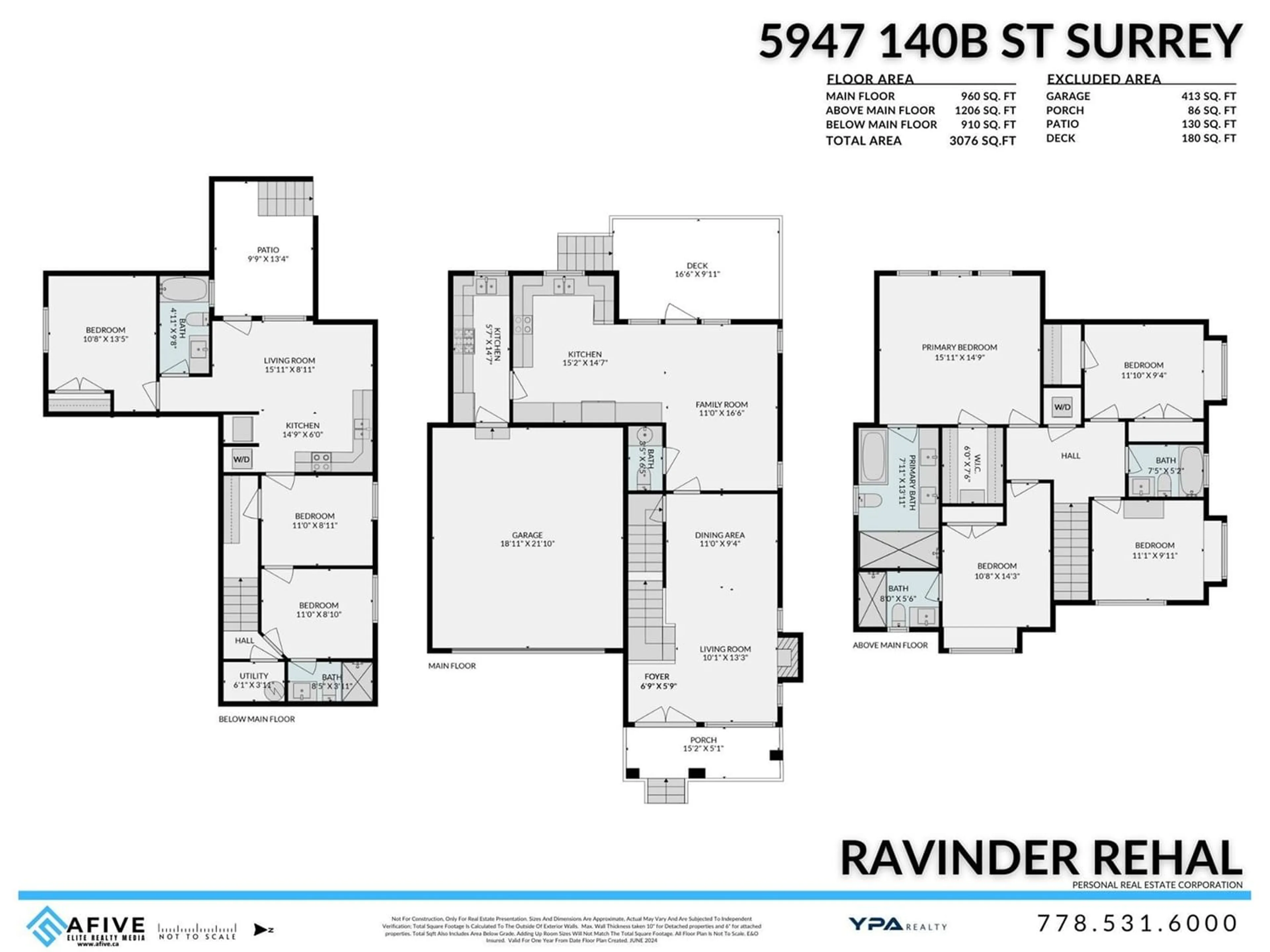 Floor plan for 5947 140B STREET, Surrey British Columbia V3X0J3