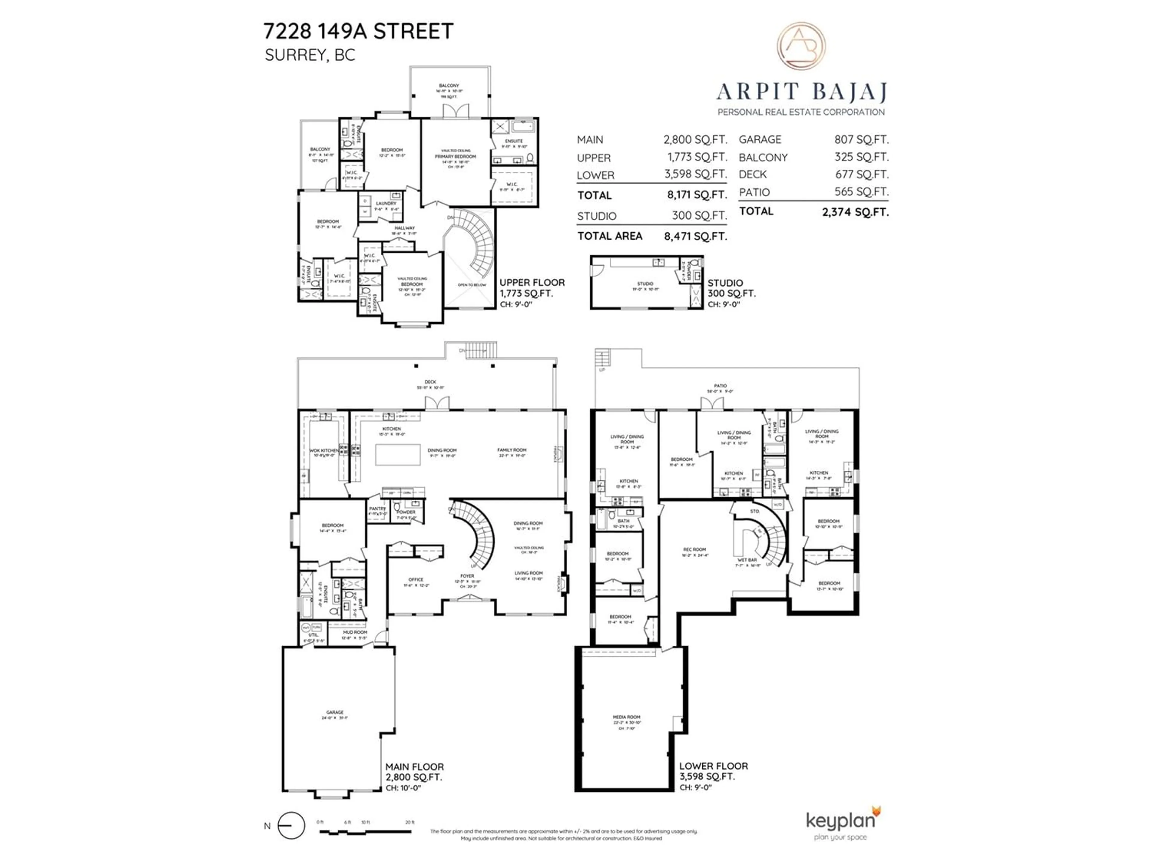 Floor plan for 7228 149A STREET, Surrey British Columbia V3S3H3