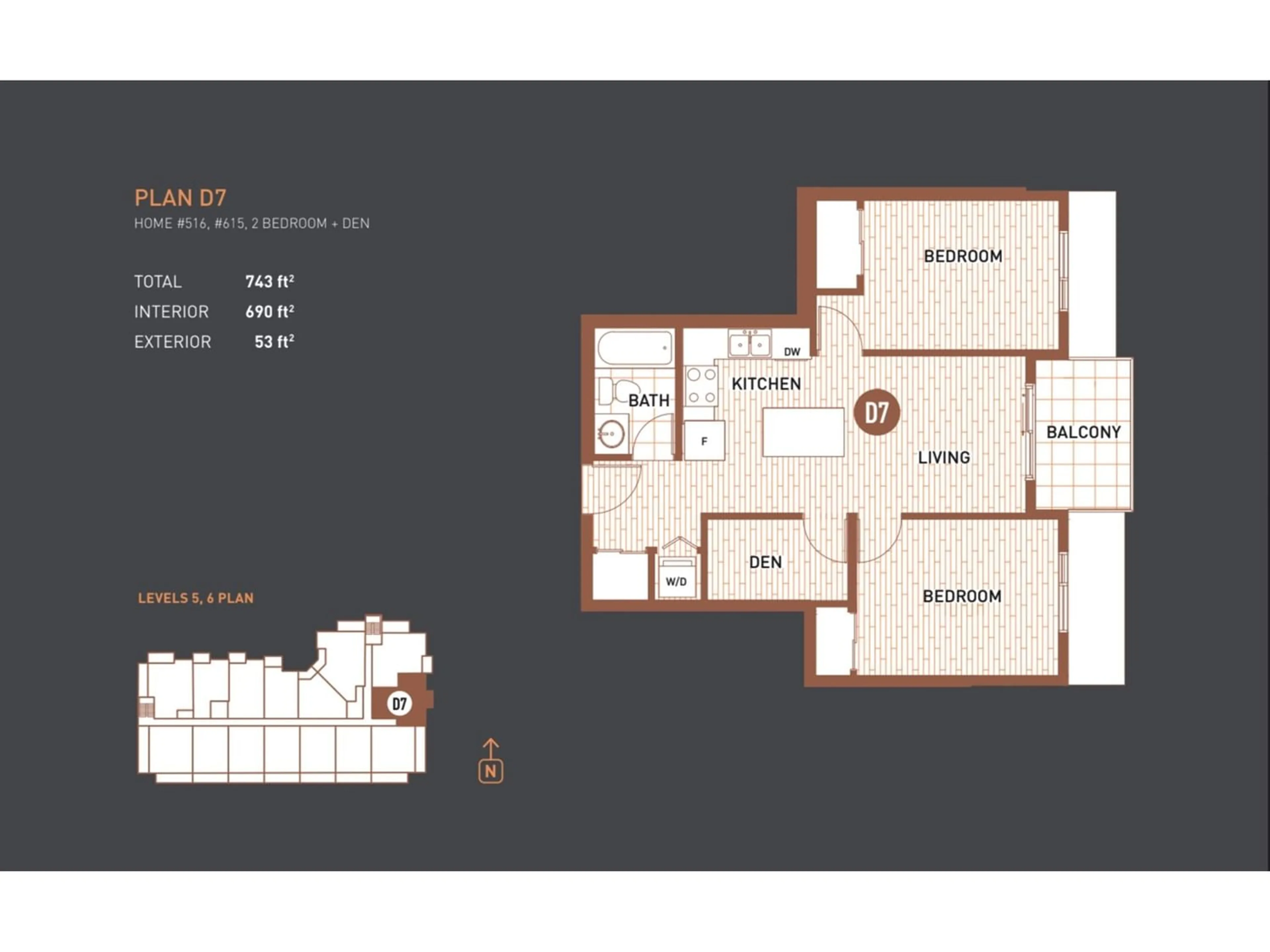 Floor plan for 516 13969 96 AVENUE, Surrey British Columbia V3T4M2