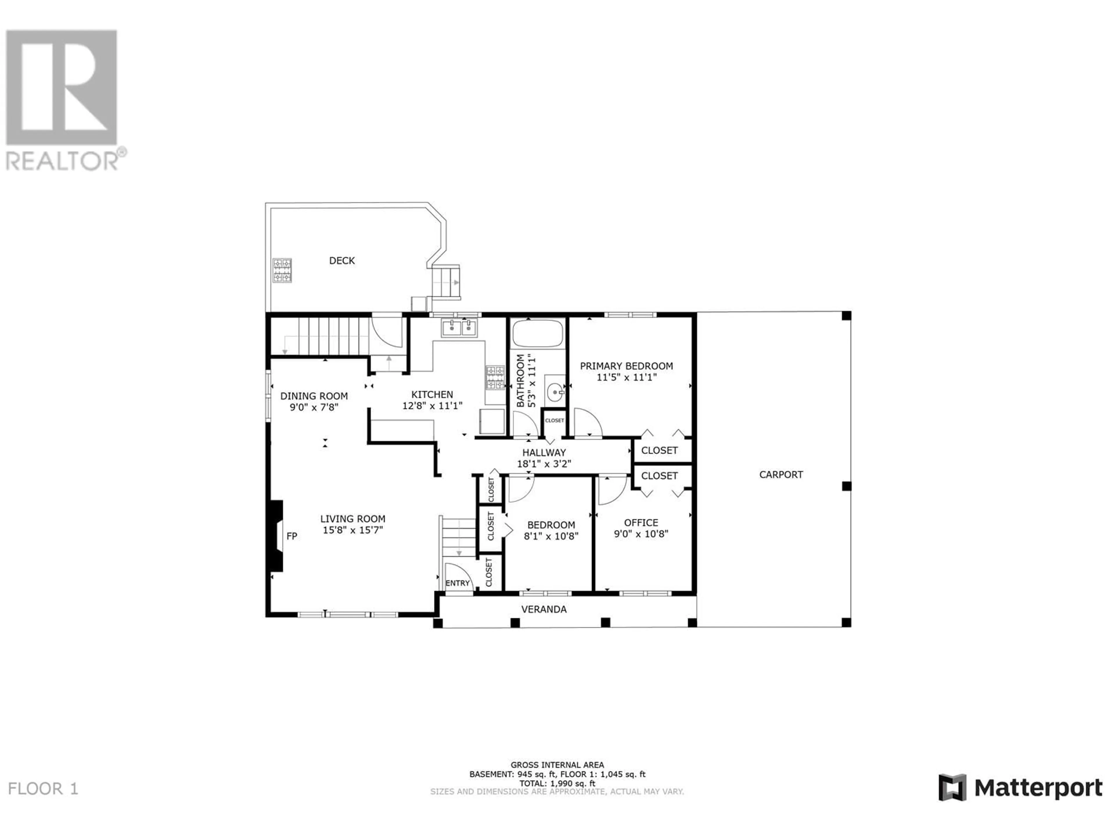 Floor plan for 9407 114A AVENUE, Fort St. John British Columbia V1J4L7